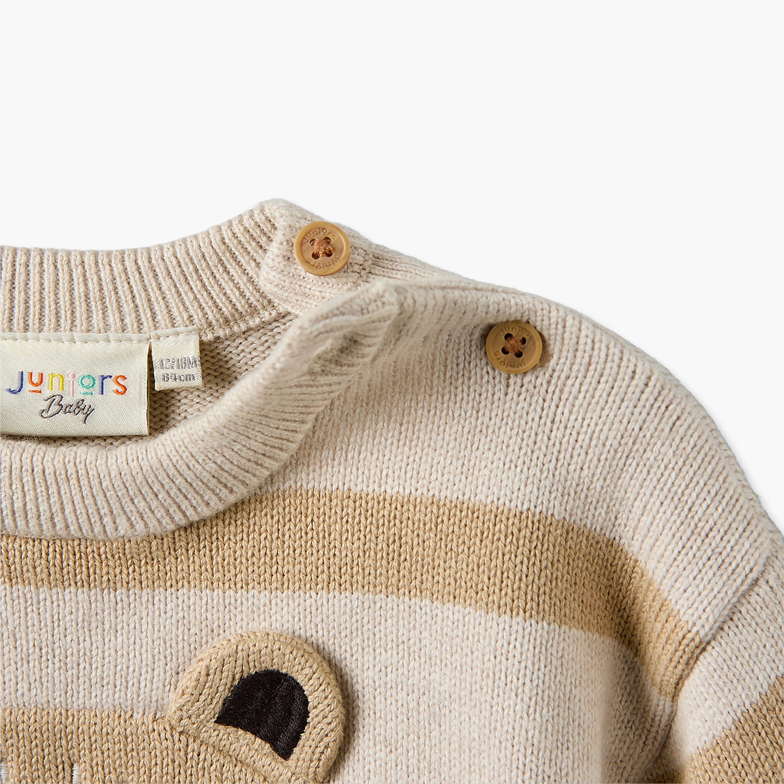 Juniors Crew Neck Long Sleeves Sweater and Pants Set with Bear Applique-baby-boys-clothing-winterwear-setsandcoords-image-9
