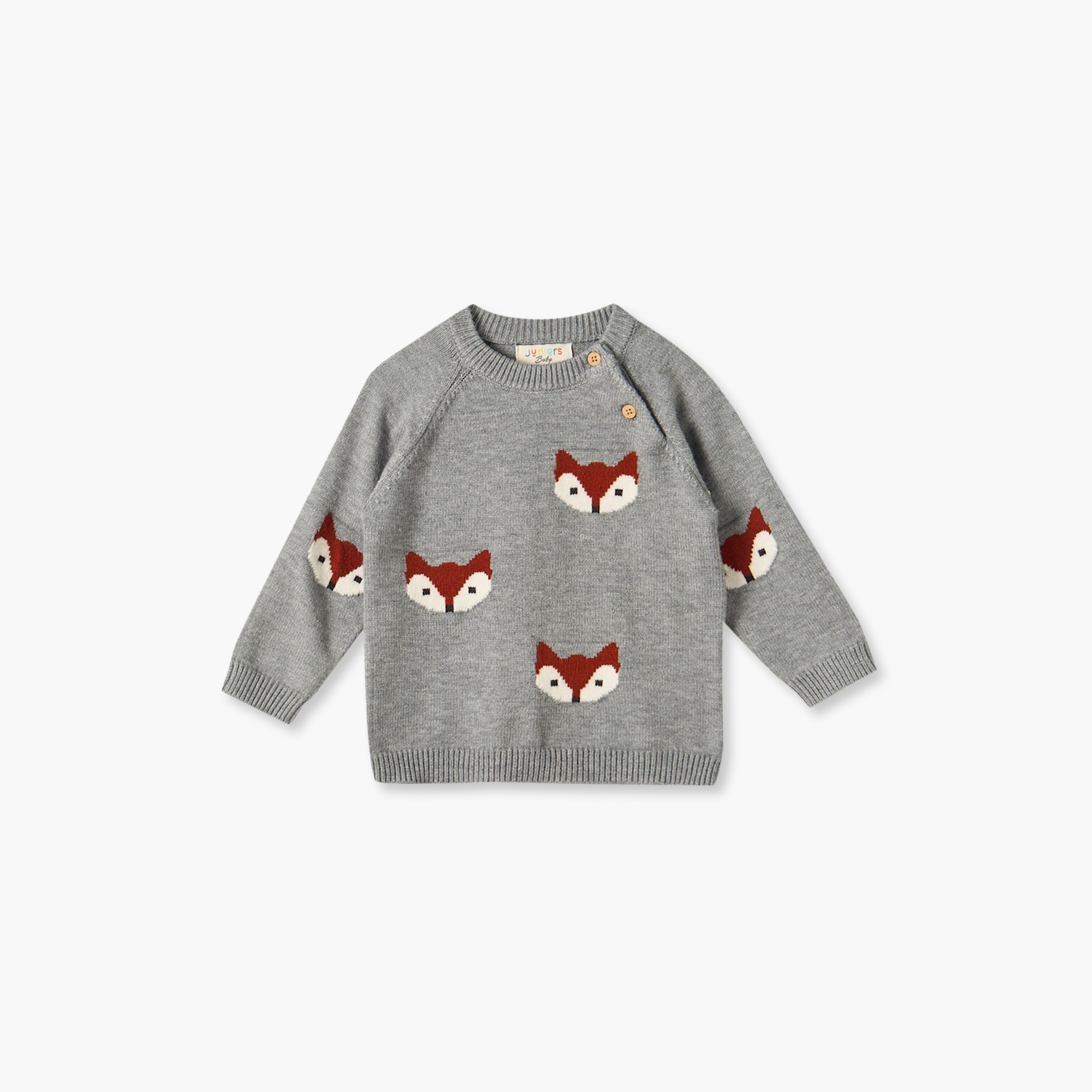Juniors Crew Neck Long Sleeves Sweater and Pants Set with Fox Accent-baby-boys-clothing-winterwear-setsandcoords-image-3