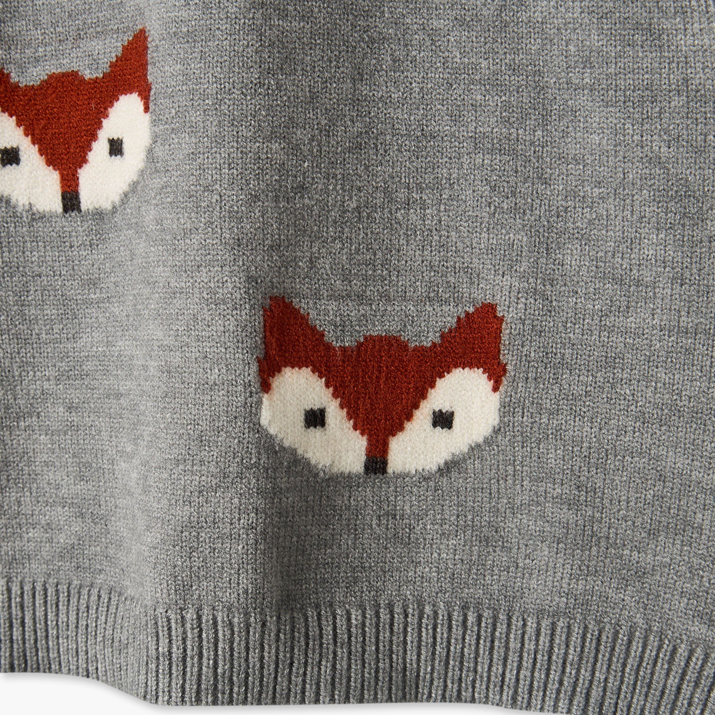 Juniors Crew Neck Long Sleeves Sweater and Pants Set with Fox Accent-baby-boys-clothing-winterwear-setsandcoords-image-8