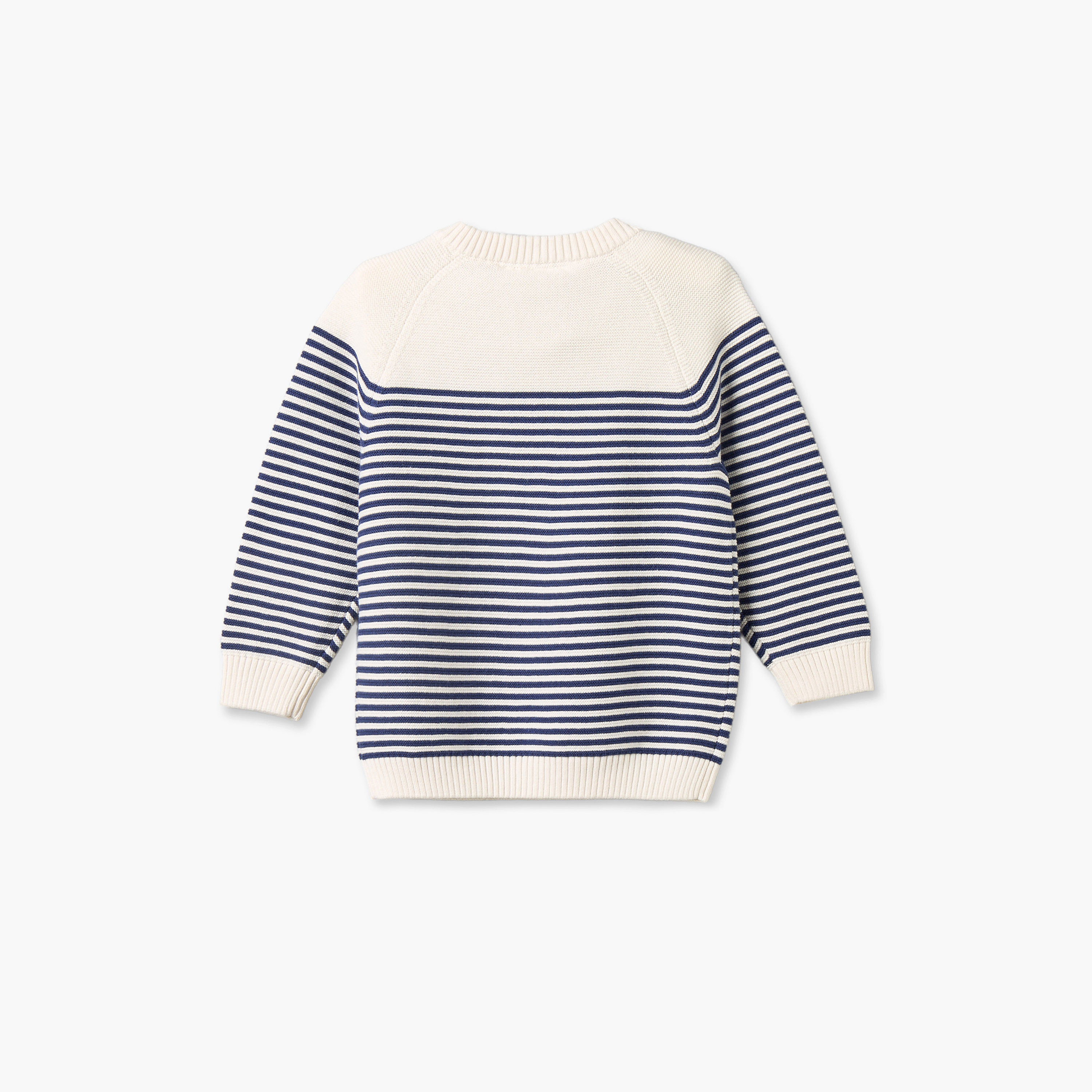 طقم كنزة بياقة ضيقة وأكمام طويلة وبنطلون رياضي مقلم من جونيورز-baby-boys-clothing-winterwear-setsandcoords-image-5