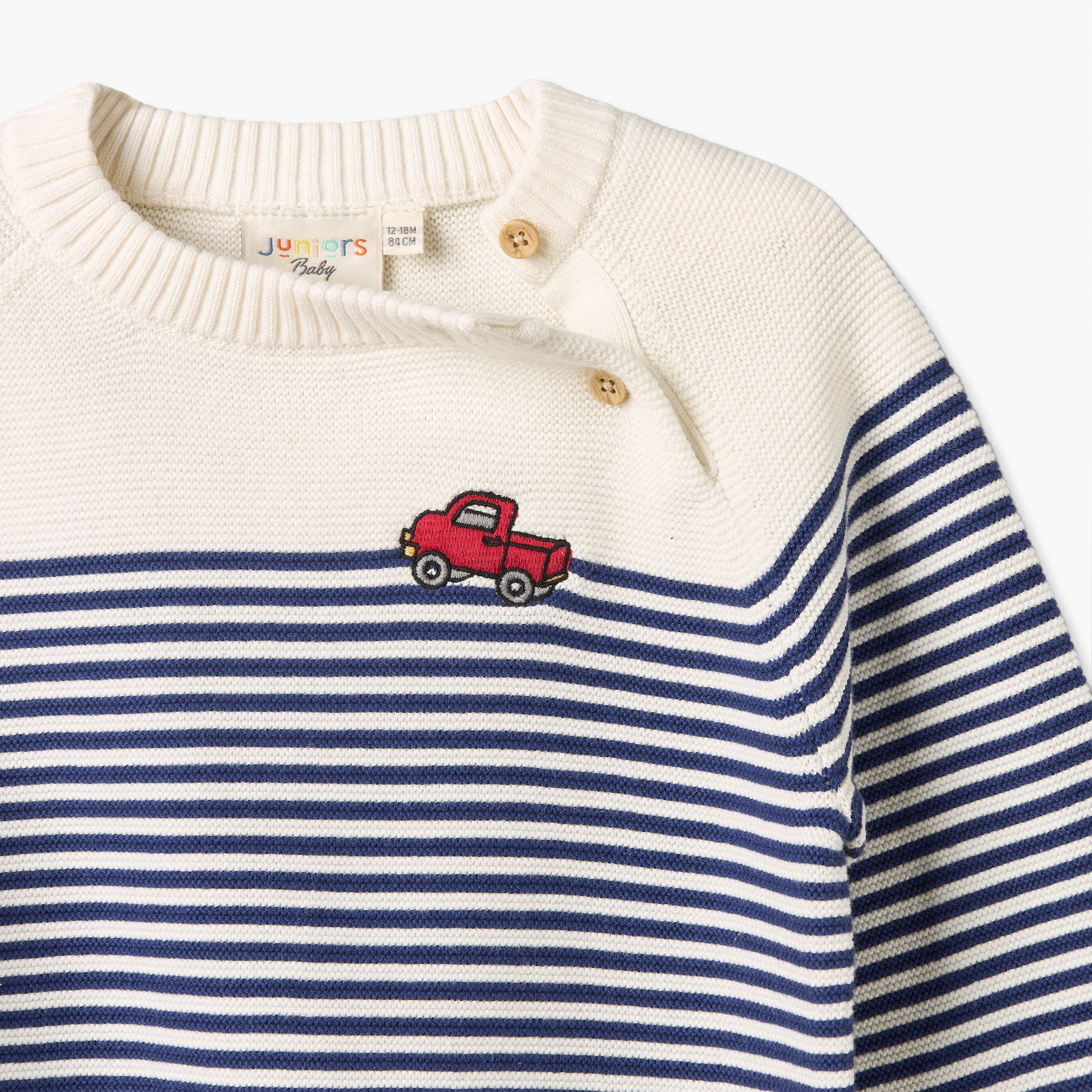 طقم كنزة بياقة ضيقة وأكمام طويلة وبنطلون رياضي مقلم من جونيورز-baby-boys-clothing-winterwear-setsandcoords-image-8