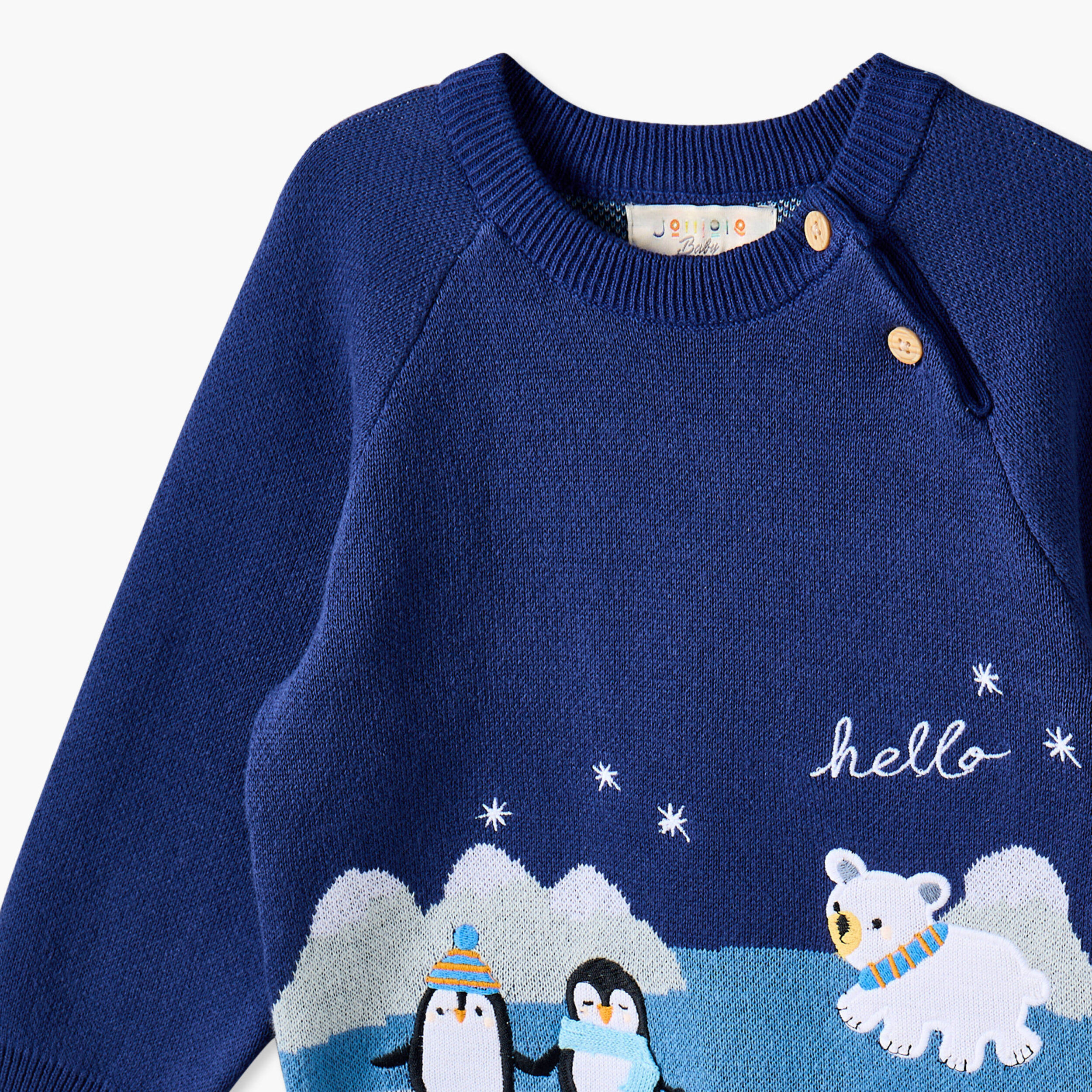 Juniors Crew Neck Long Sleeves Sweater and Pants Set with Penguin Applique-baby-boys-clothing-setsandcoords-image-7