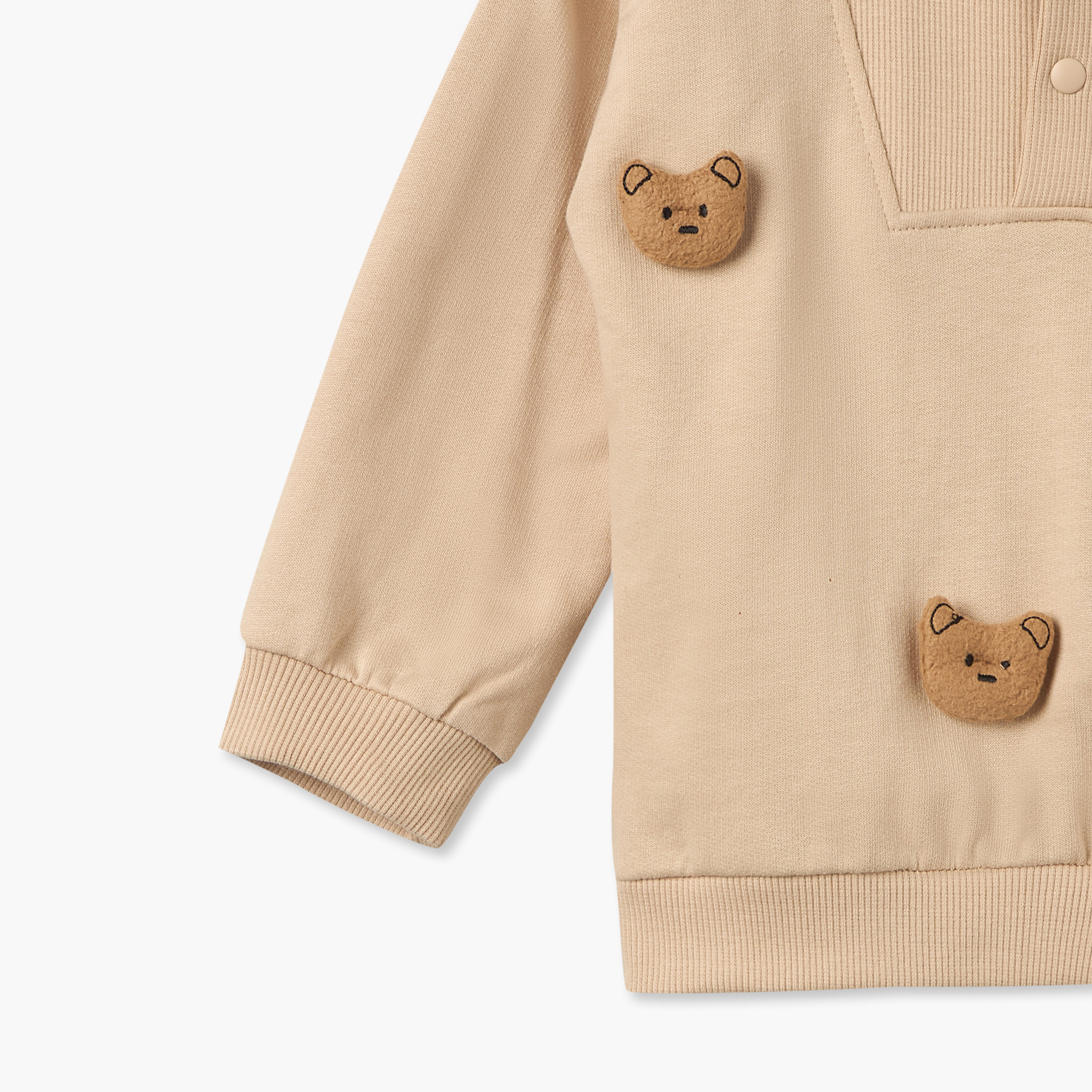 سويت شيرت بياقة عادية بولو وأكمام طويلة وبنطلون رياضي بتطريز دب من جونيورز-baby-boys-clothing-setsandcoords-image-8