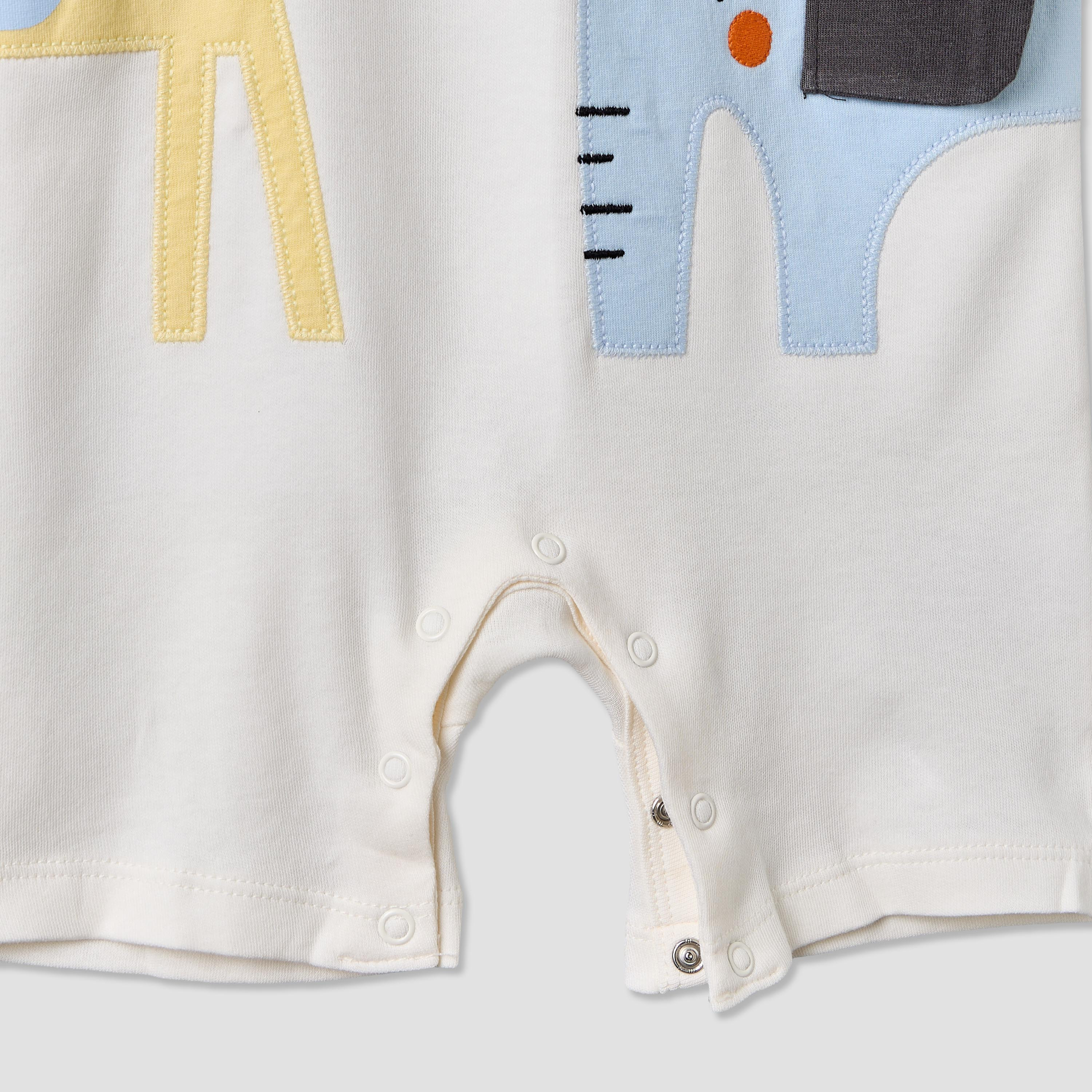 أفرول بياقة ضيقة وأكمام قصيرة وزخارف  زرافة من جونيورز-baby-boys-clothing-rompers-image-4