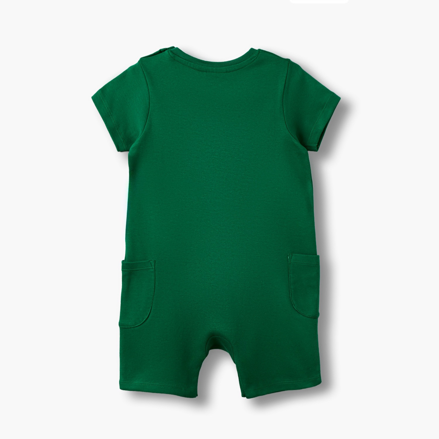 Juniors Round Neck Short Sleeves Romper with KSA National Day Print-baby-boys-clothing-rompers-image-3