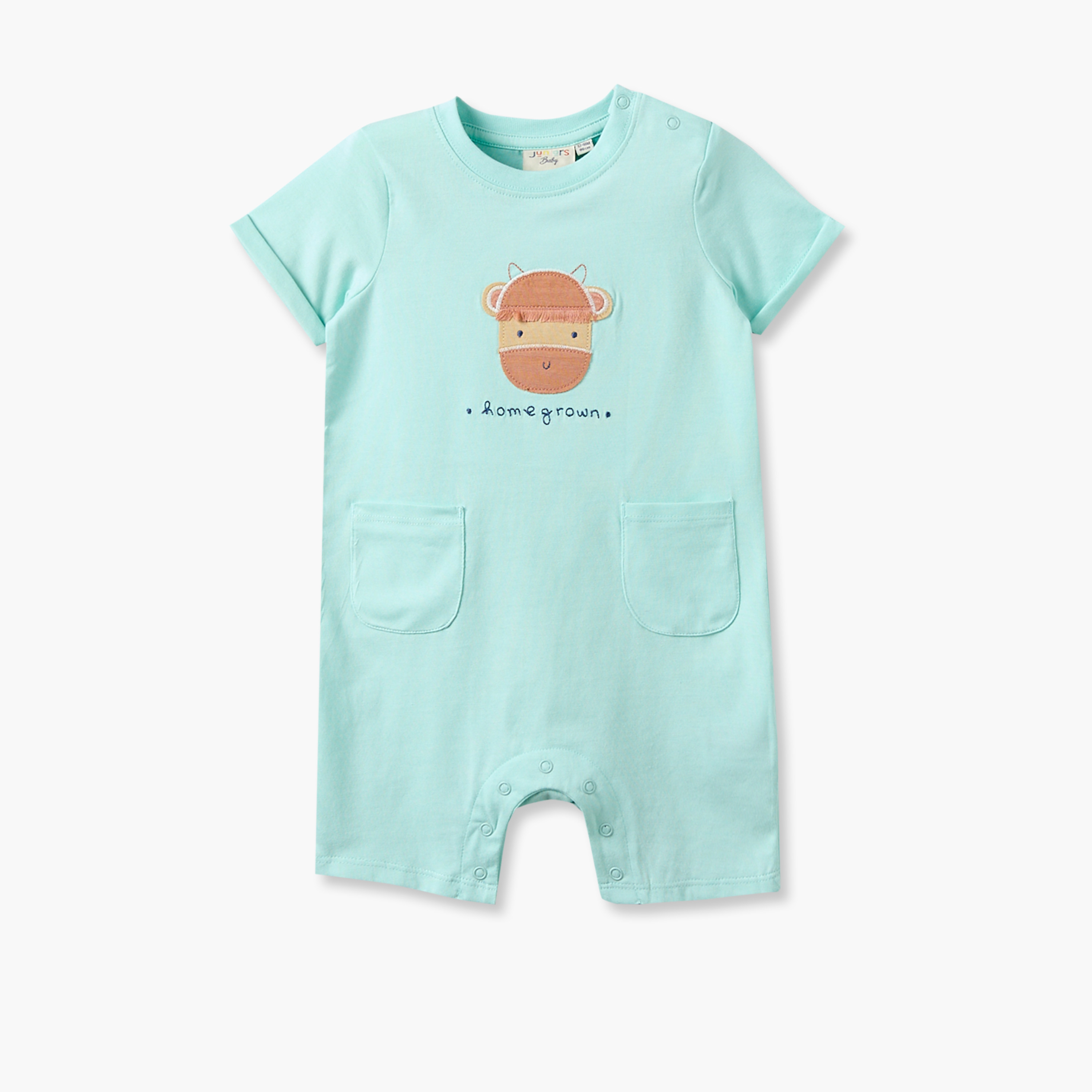رومبر بياقة مستديرة وأكمام قصيرة بطبعة مزرعة من جونيورز - طقم من قطعتين-baby-boys-clothing-rompers-image-5