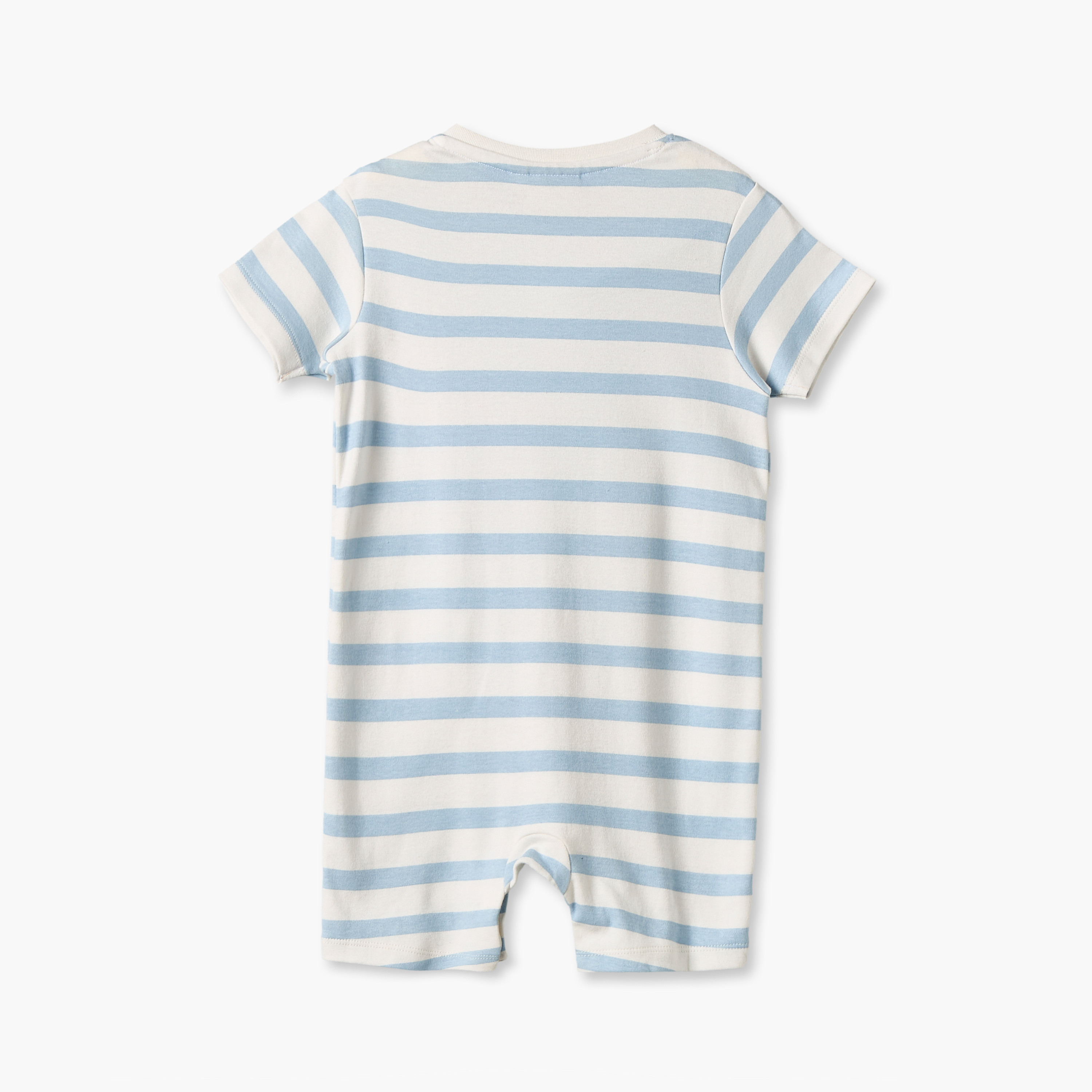 رومبير برقبة مستديرة وأكمام قصيرة وزخارف فيل من جونيورز-baby-boys-clothing-rompers-image-2