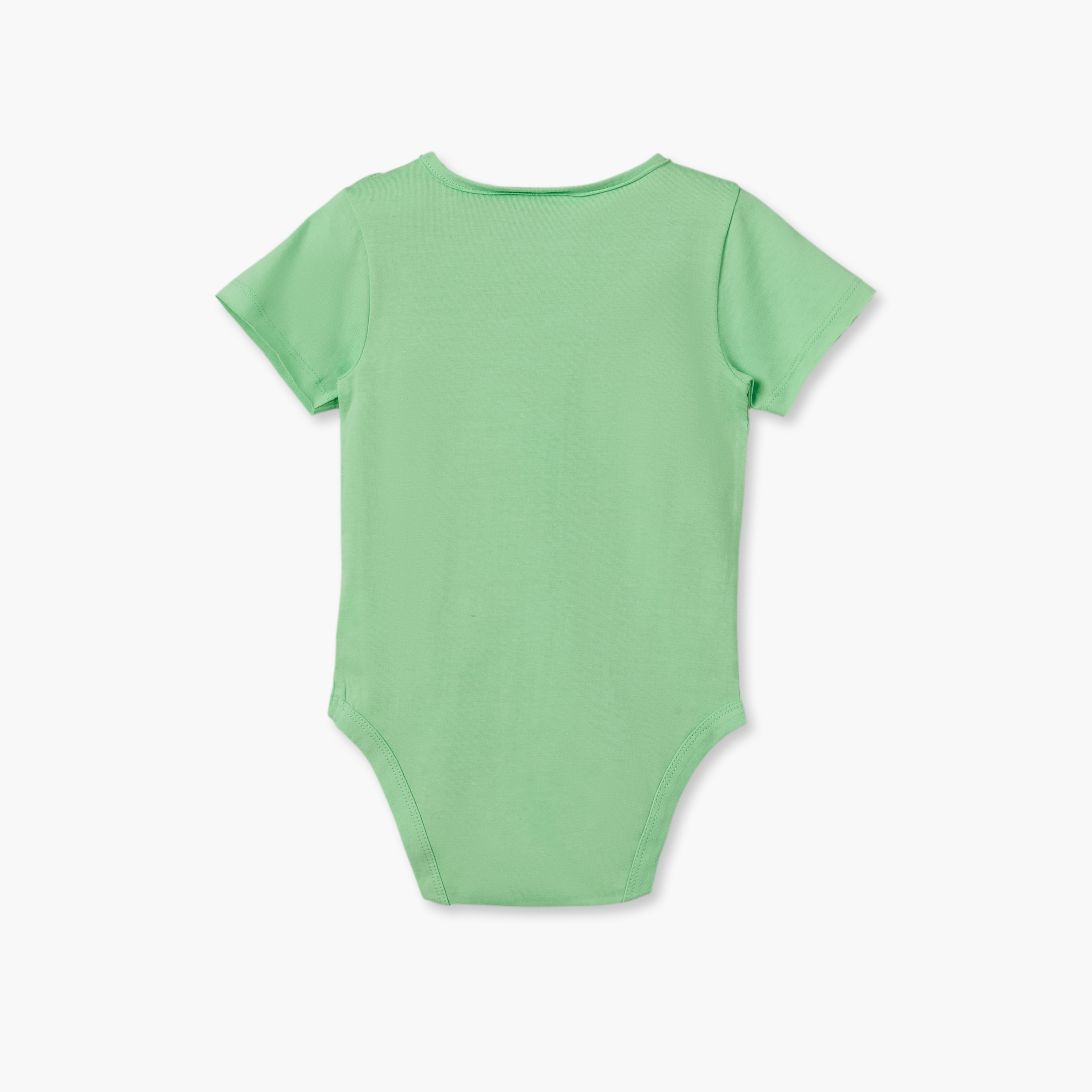 Pack of 2 Juniors Crew Neck Short Sleeves Bodysuit with Pocket-baby-boys-clothing-rompers-image-5