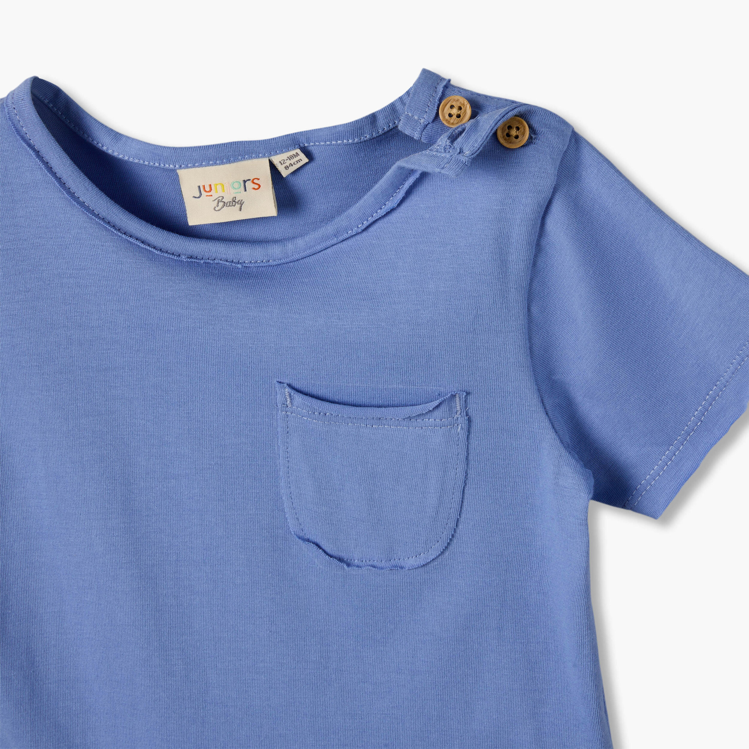 Pack of 2 Juniors Round Neck Short Sleeves Bodysuit with Pocket-baby-boys-clothing-bodysuits-image-6