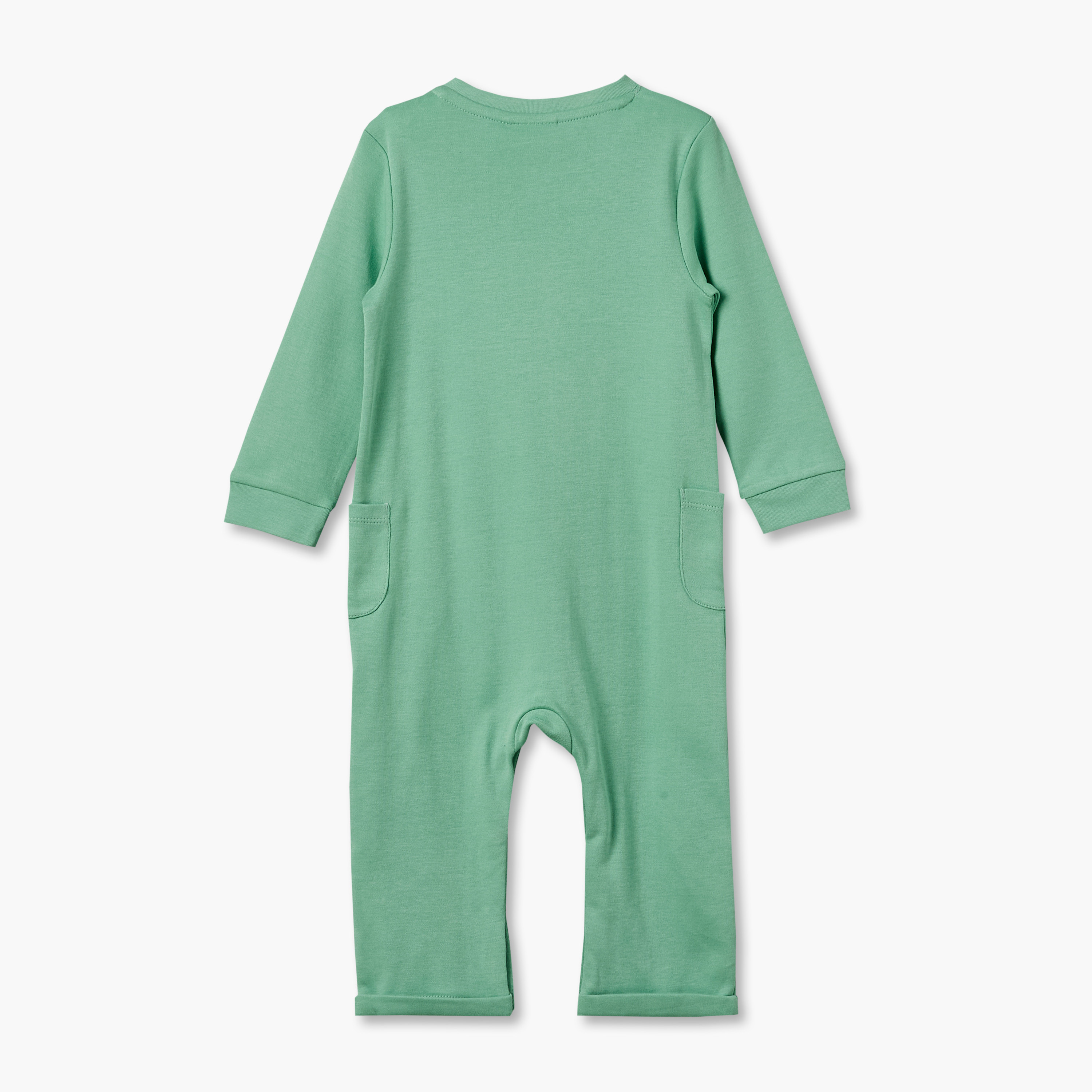 رومبير بياقة مستديرة وأكمام طويلة وطبعات من جونيورز - عبوة من قطعتين-baby-boys-clothing-rompers-image-4