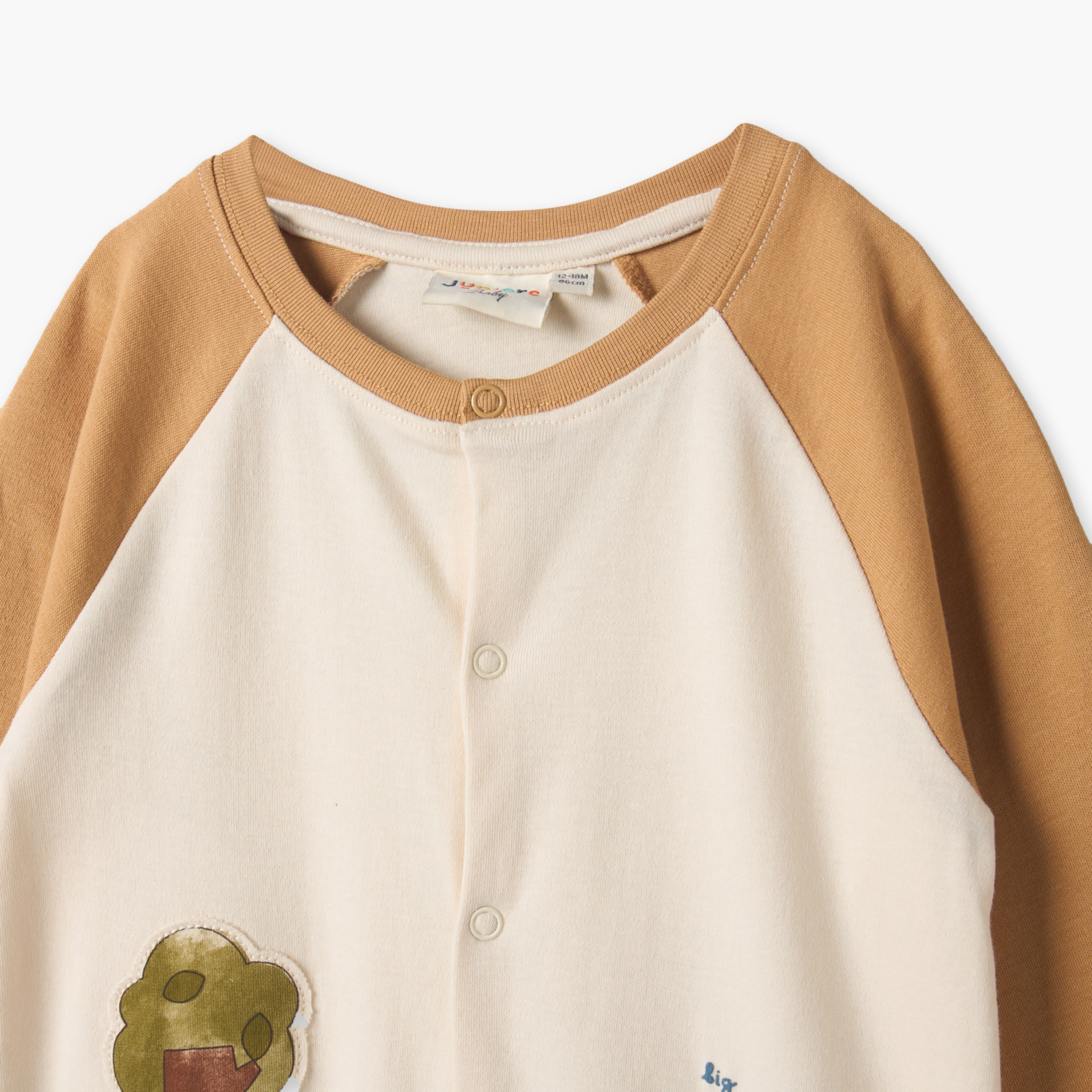 Pack of 2 Juniors Round Neck Long Sleeves Rompers with Dinosaur Print-baby-boys-clothing-rompers-image-6