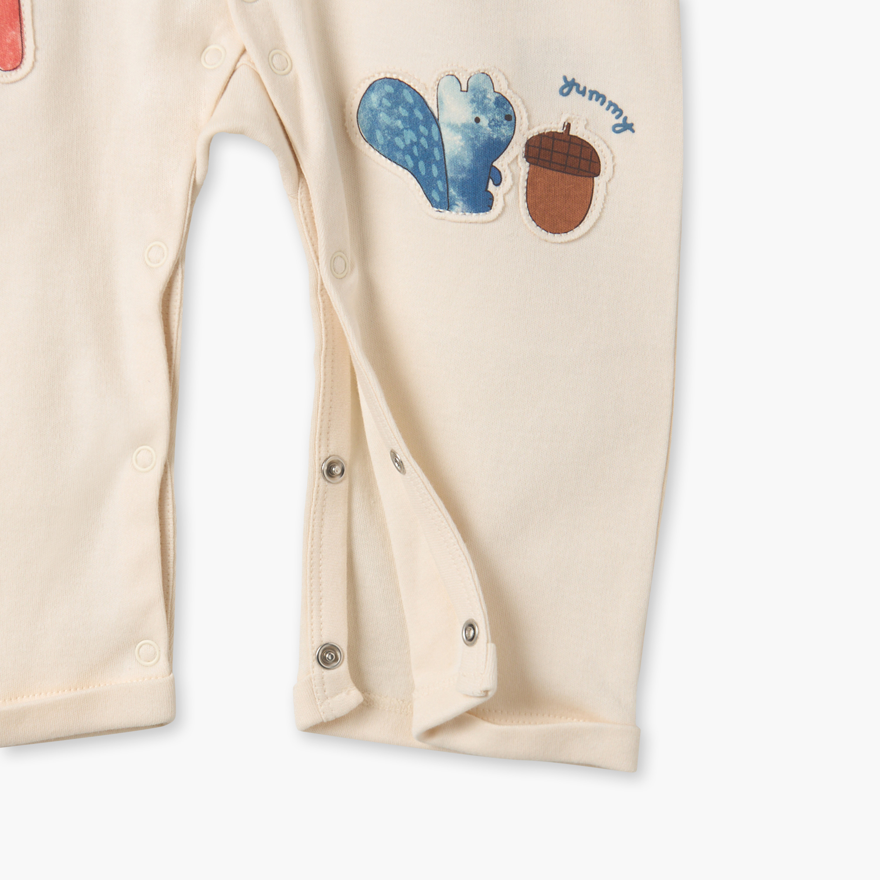 Pack of 2 Juniors Round Neck Long Sleeves Rompers with Dinosaur Print-baby-boys-clothing-rompers-image-7