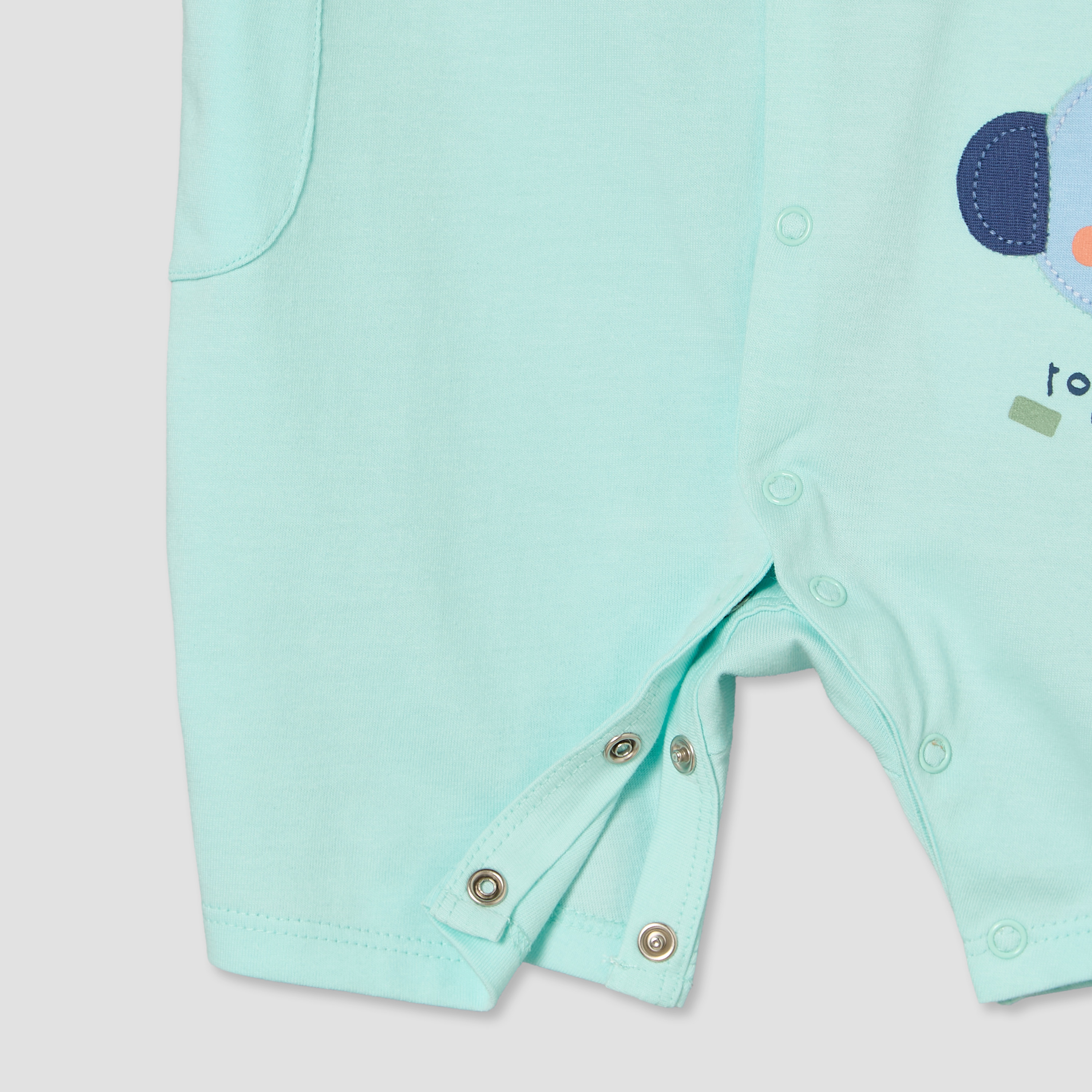 Juniors Crew Neck Short Sleeves Romper with Print-baby-boys-clothing-rompers-image-6