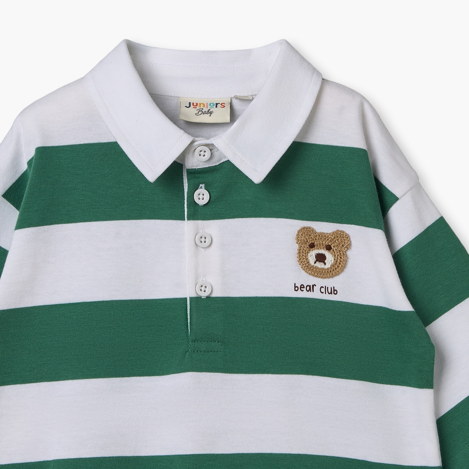 Juniors Long Sleeves Polo T-shirt with Stripes-baby-boys-clothing-shirts-image-4