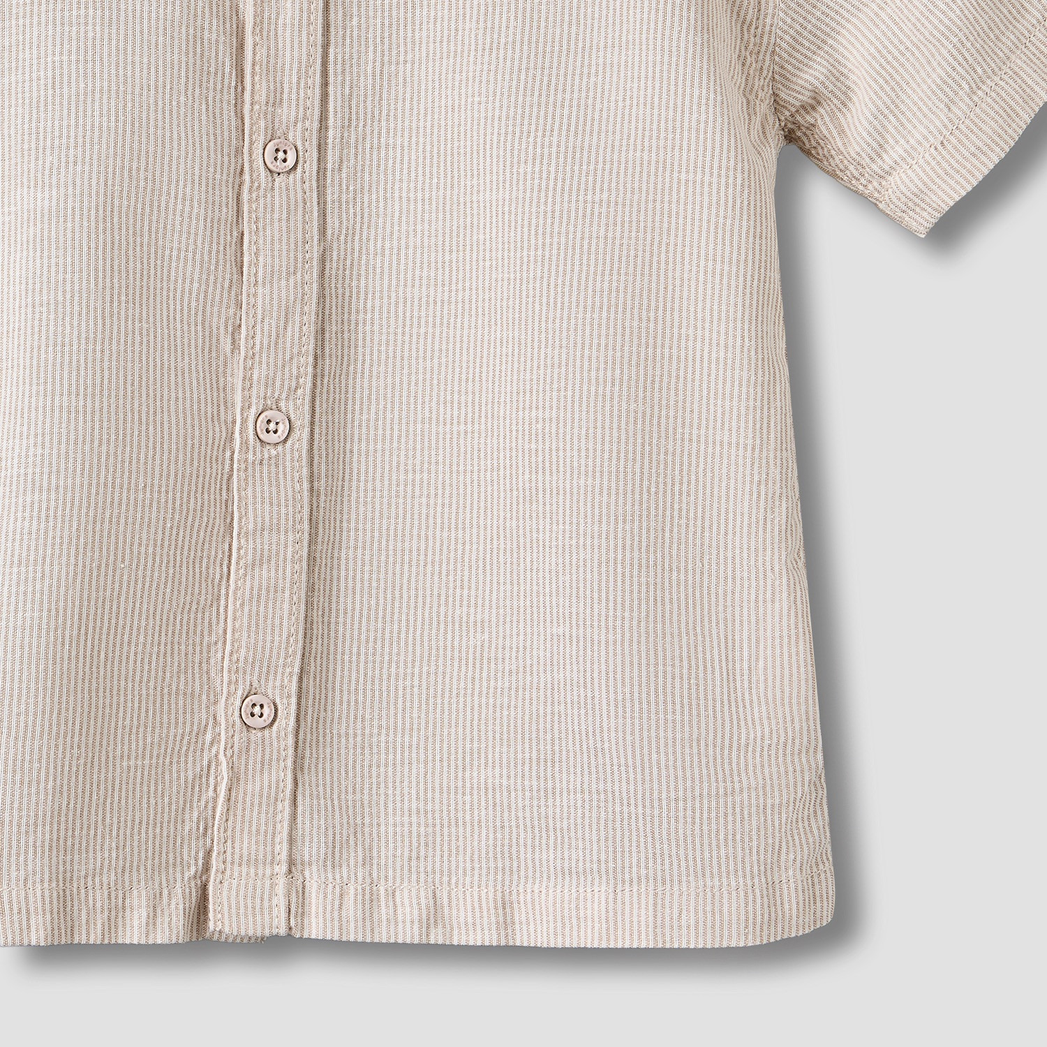 Juniors Mandarin Collar Short Sleeves Shirt with Stripes-baby-boys-clothing-tshirtsandpolos-image-4