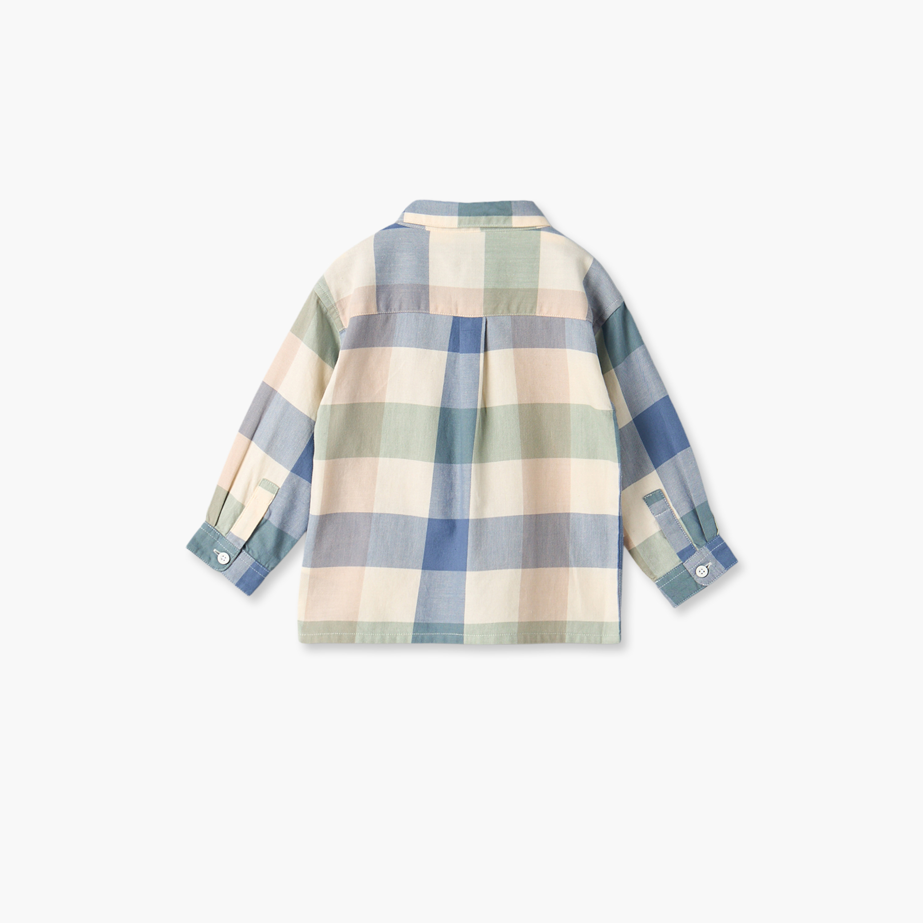 Juniors Long Sleeves Shirt with Checked Design-baby-boys-clothing-shirts-image-3