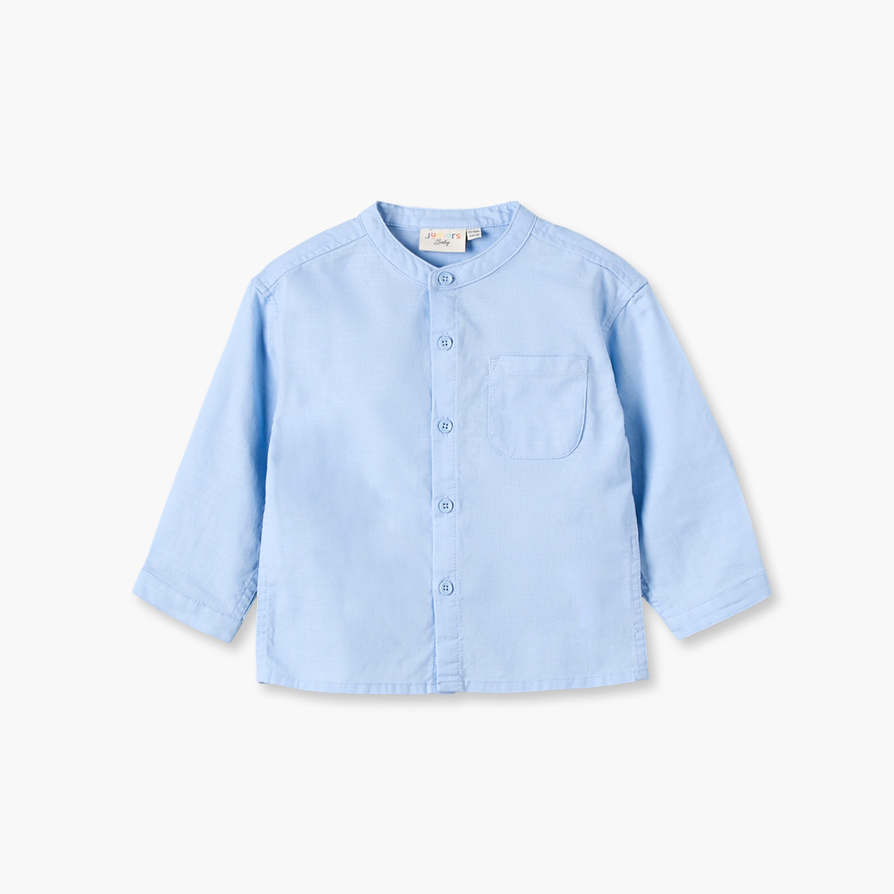 Juniors Long Sleeves Shirt with Mandarin Collar-baby-boys-clothing-shirts-image-2