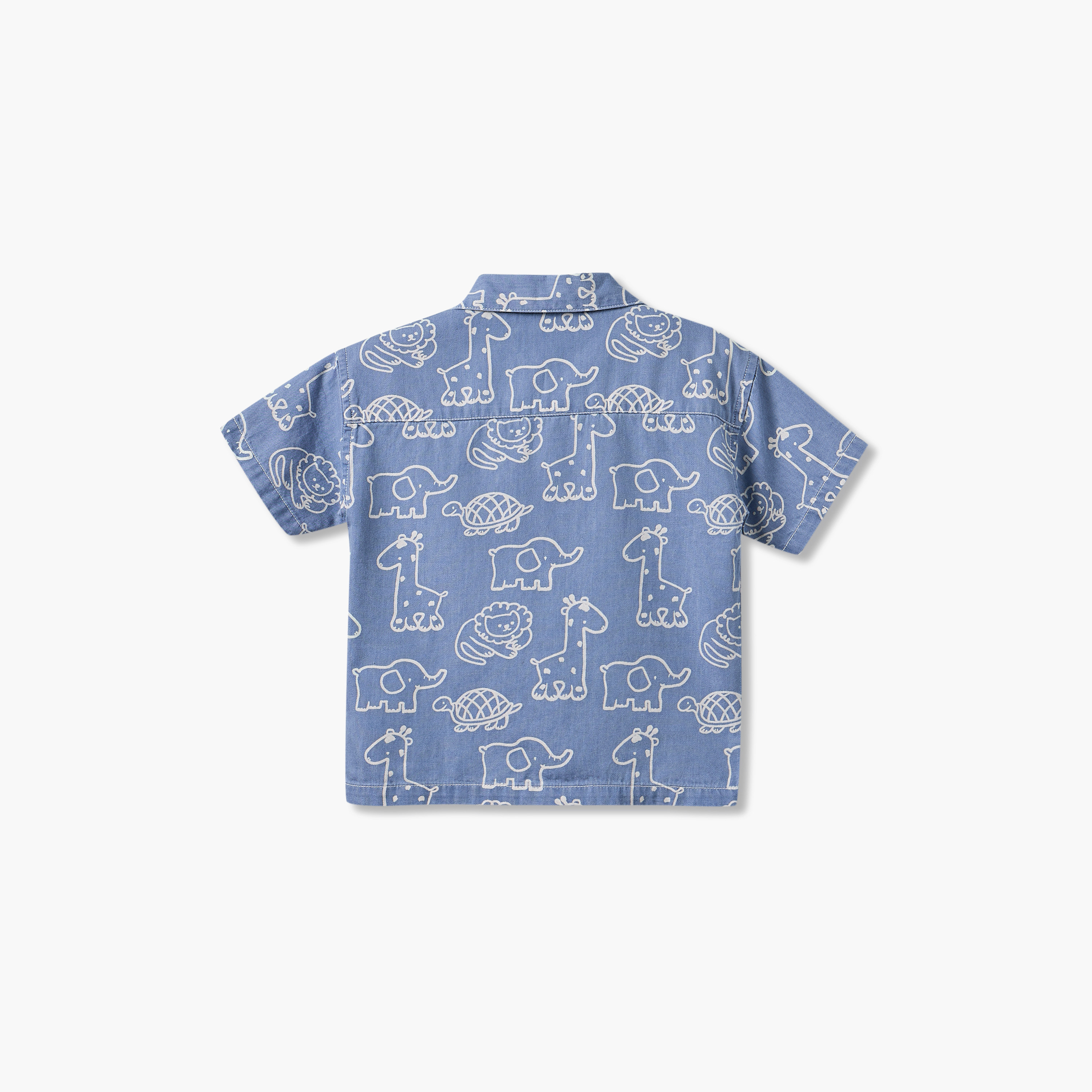 Giggles Collared Short Sleeves Shirt and Shorts Set with Safari Print-baby-boys-clothing-setsandcoords-image-4