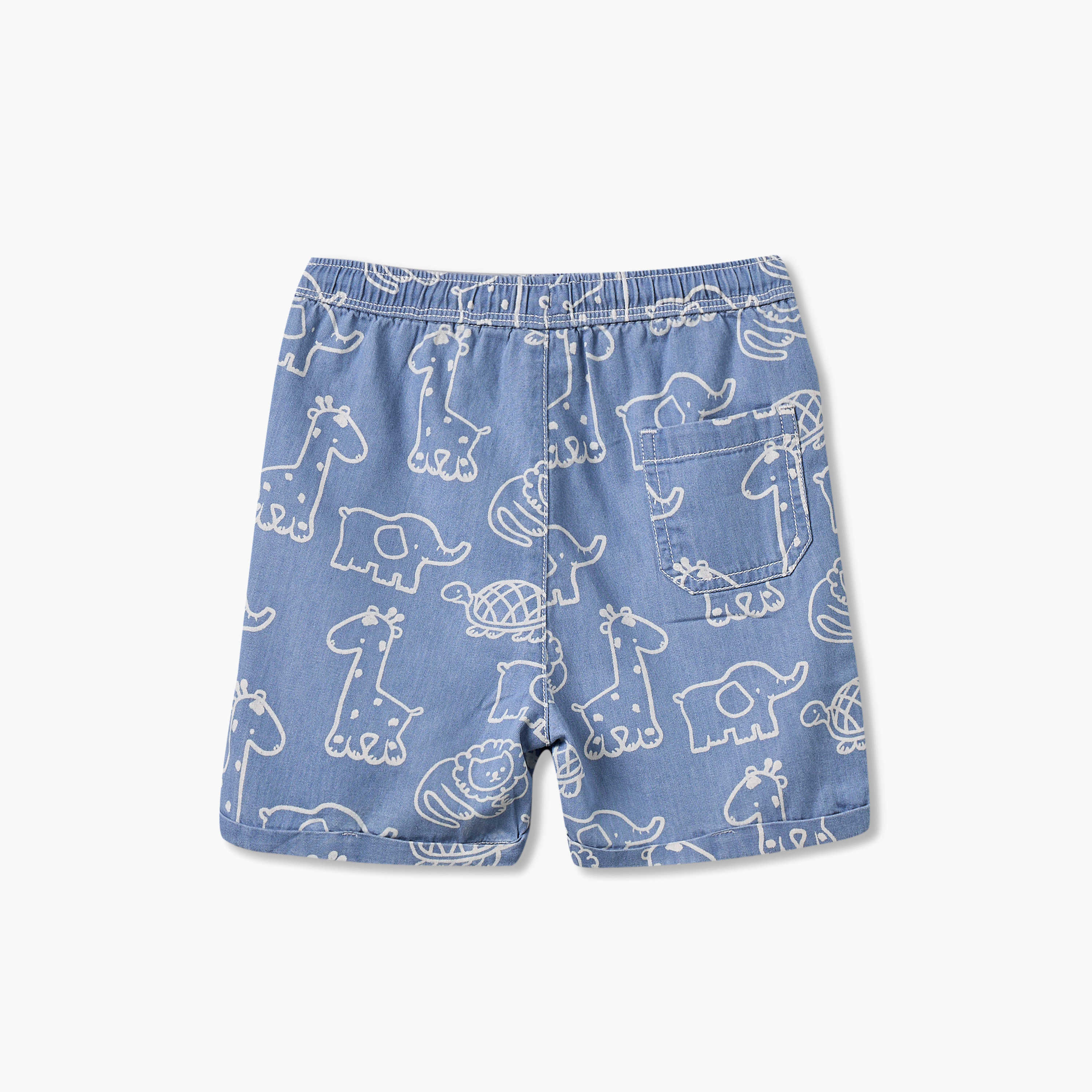 Giggles Collared Short Sleeves Shirt and Shorts Set with Safari Print-baby-boys-clothing-setsandcoords-image-5