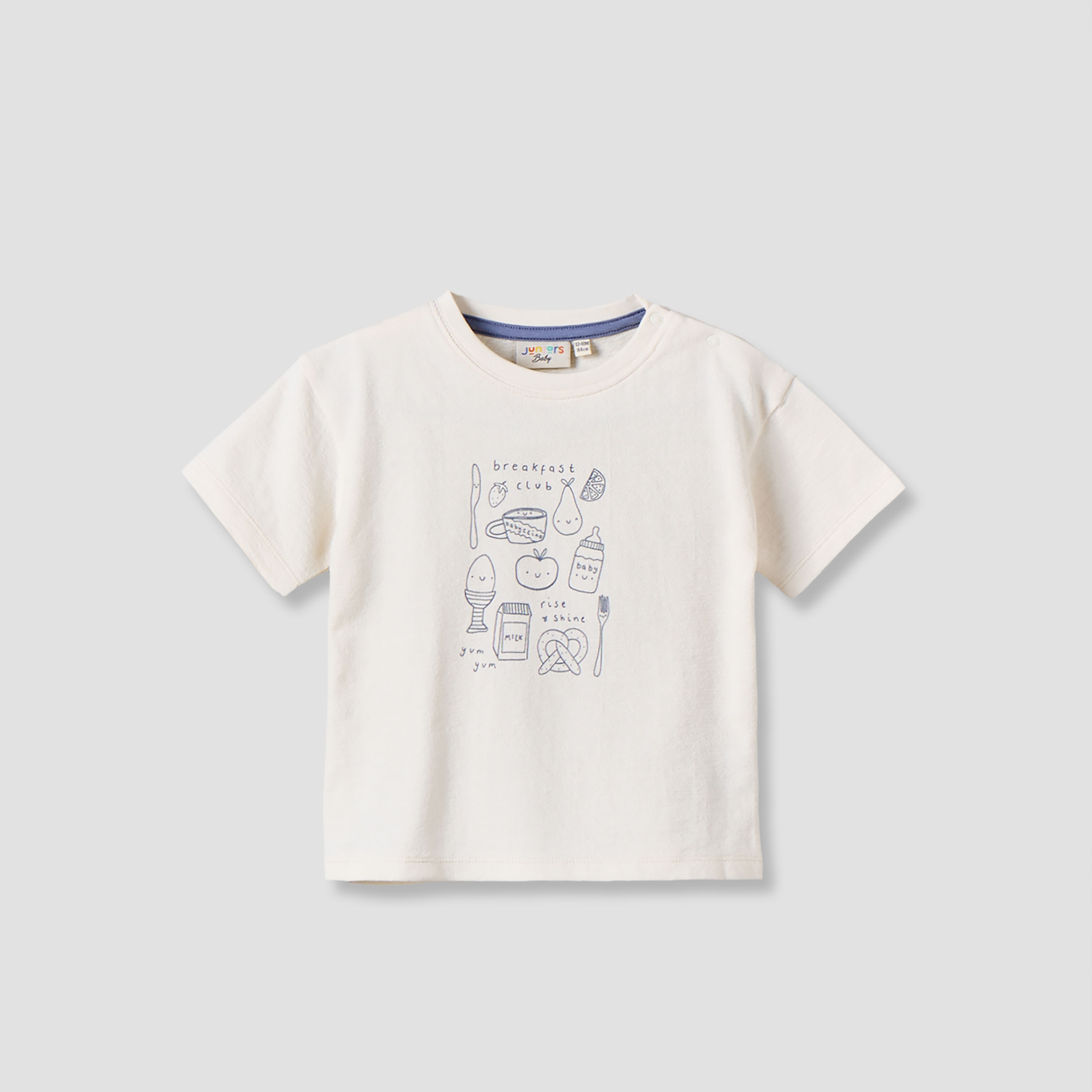 طقم تيشيرت بياقة ضيقة وأكمام قصيرة مع شورت برباط من جونيورز-baby-boys-clothing-setsandcoords-image-3