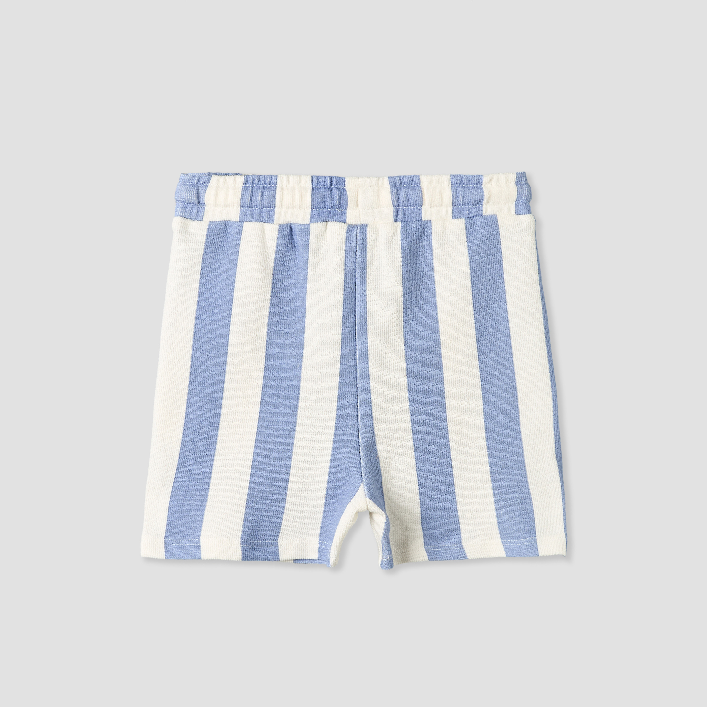 Juniors Round Neck Short Sleeves T-shirt and Shorts Set with Stripes-baby-boys-clothing-setsandcoords-image-6