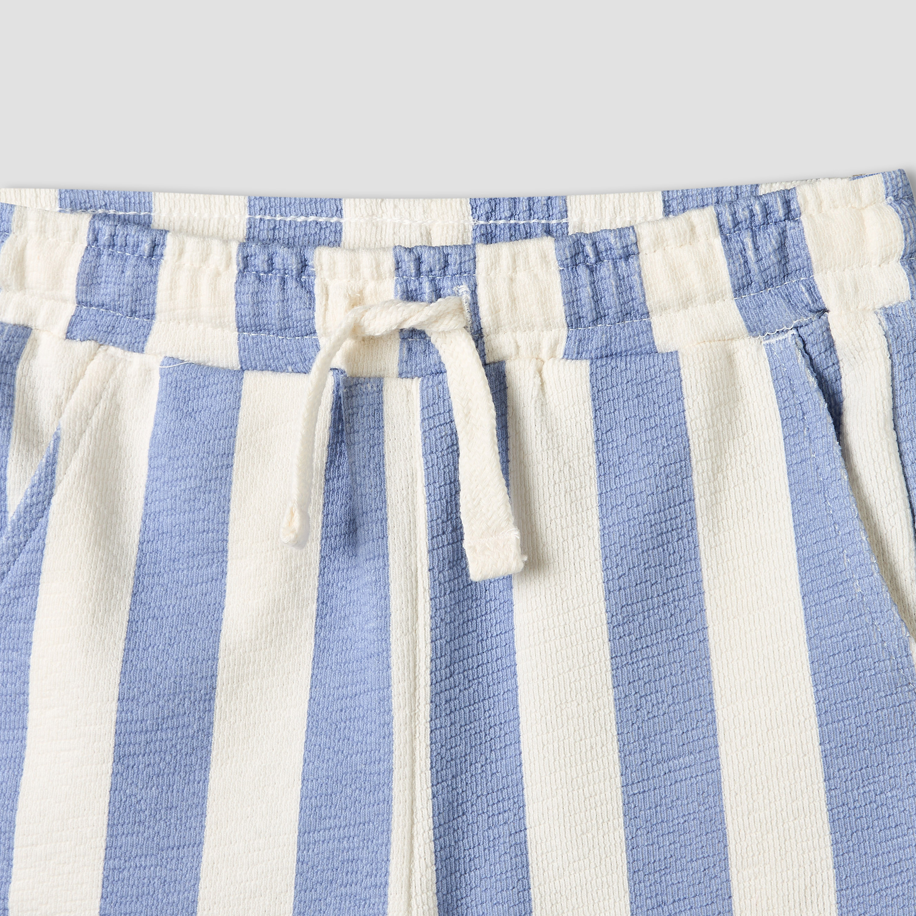 Juniors Round Neck Short Sleeves T-shirt and Shorts Set with Stripes-baby-boys-clothing-setsandcoords-image-9