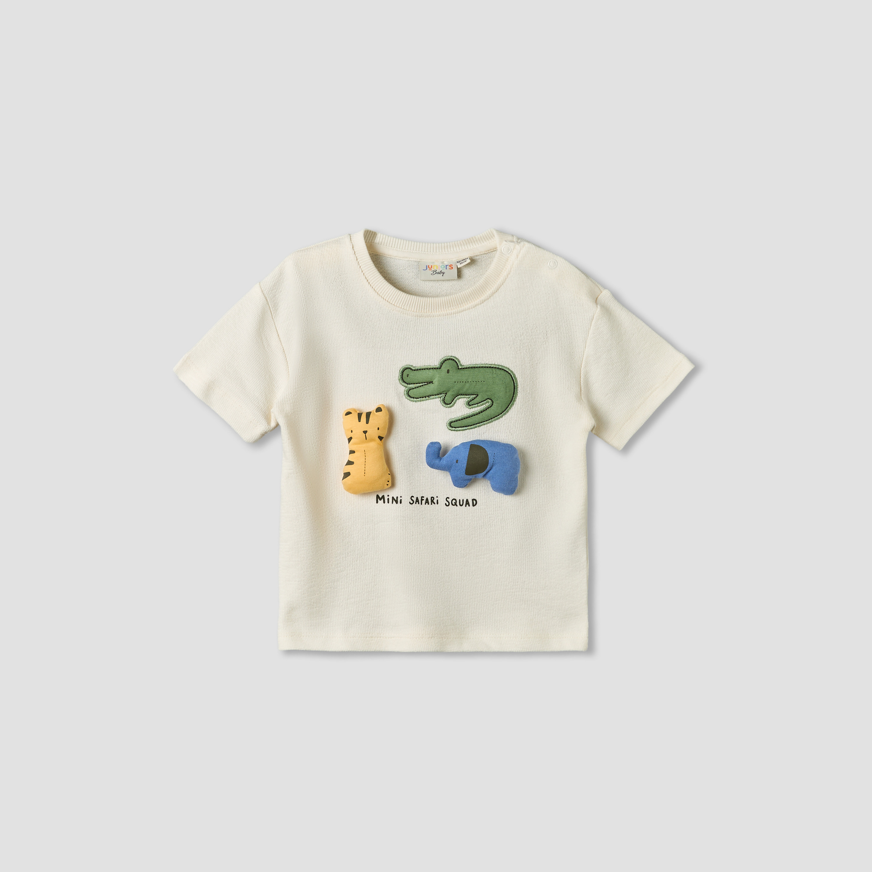 طقم تيشيرت بياقة ضيقة وأكمام قصيرة وشورت بزخارف سفاري من جونيورز-baby-boys-clothing-setsandcoords-image-3