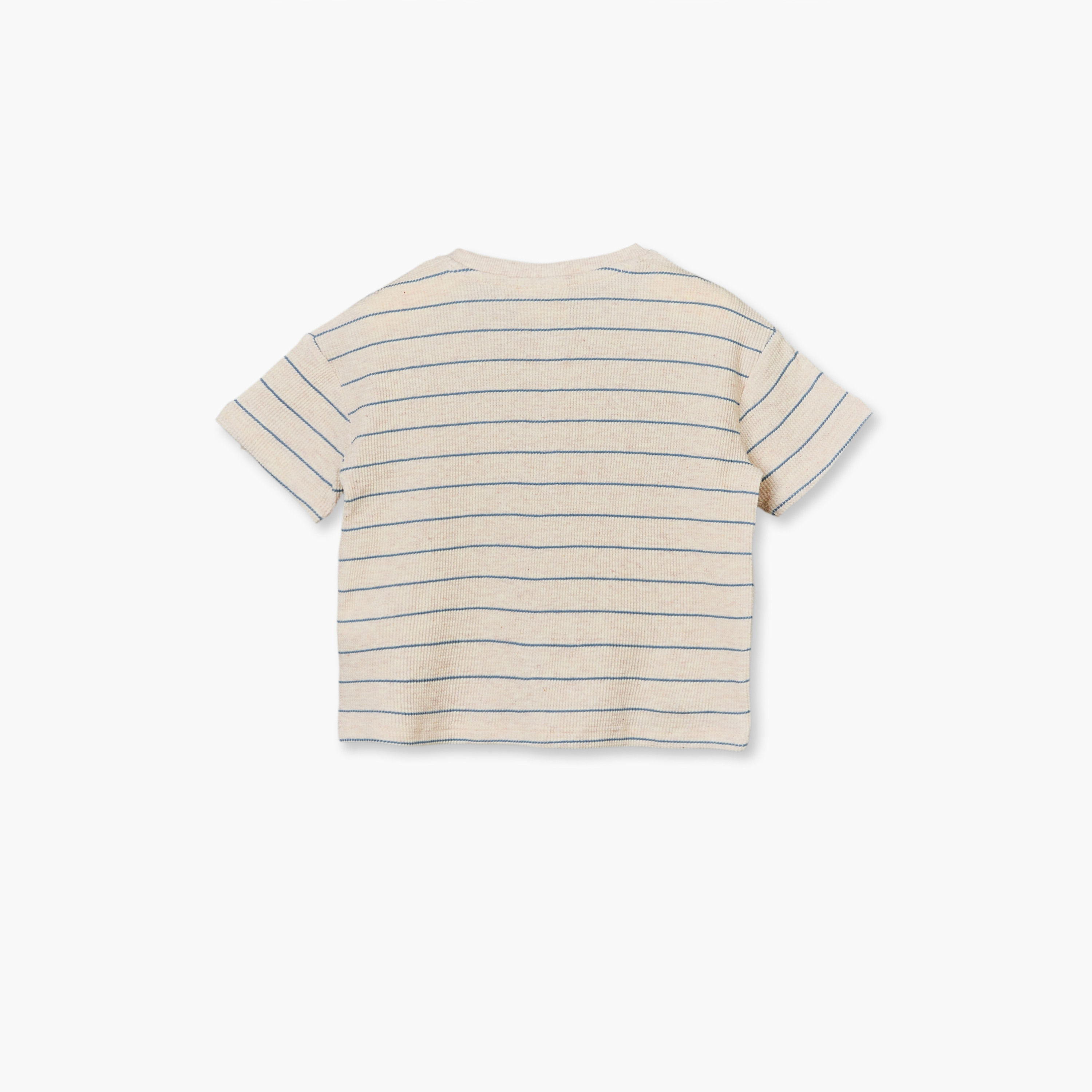 Juniors Henley Neck Short Sleeves T-shirt and Shorts Set with Stripes-baby-boys-clothing-setsandcoords-image-4