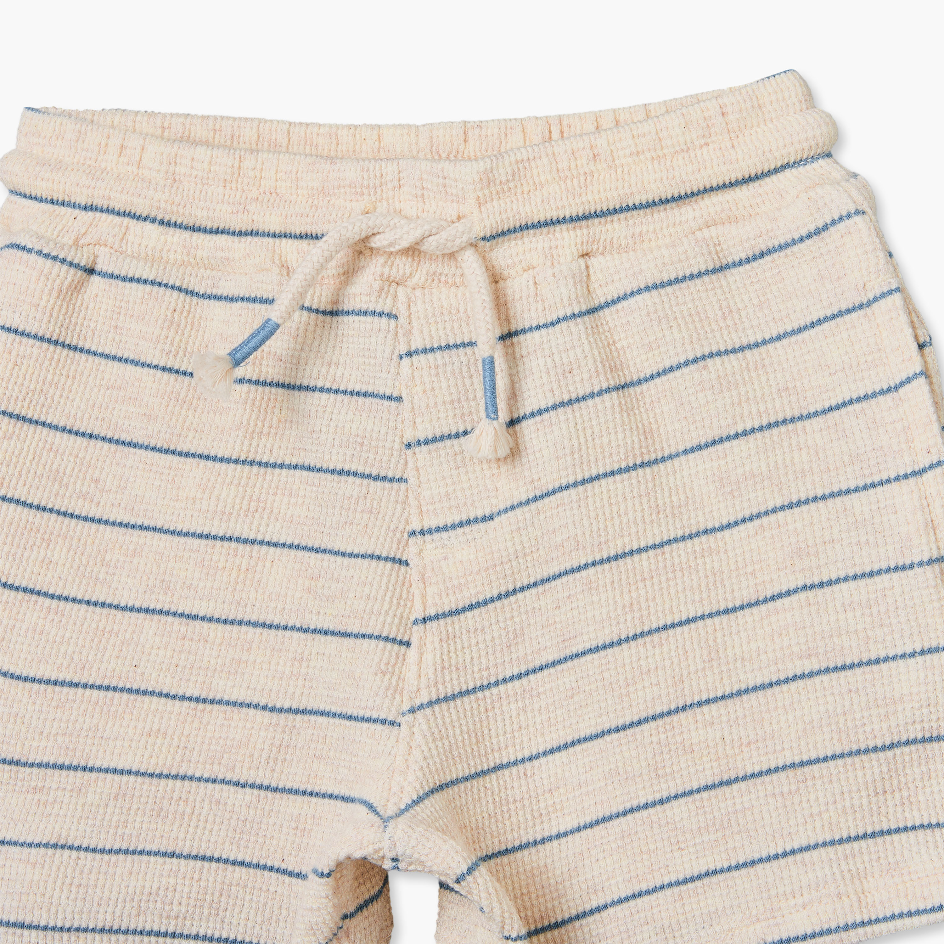 Juniors Henley Neck Short Sleeves T-shirt and Shorts Set with Stripes-baby-boys-clothing-setsandcoords-image-8