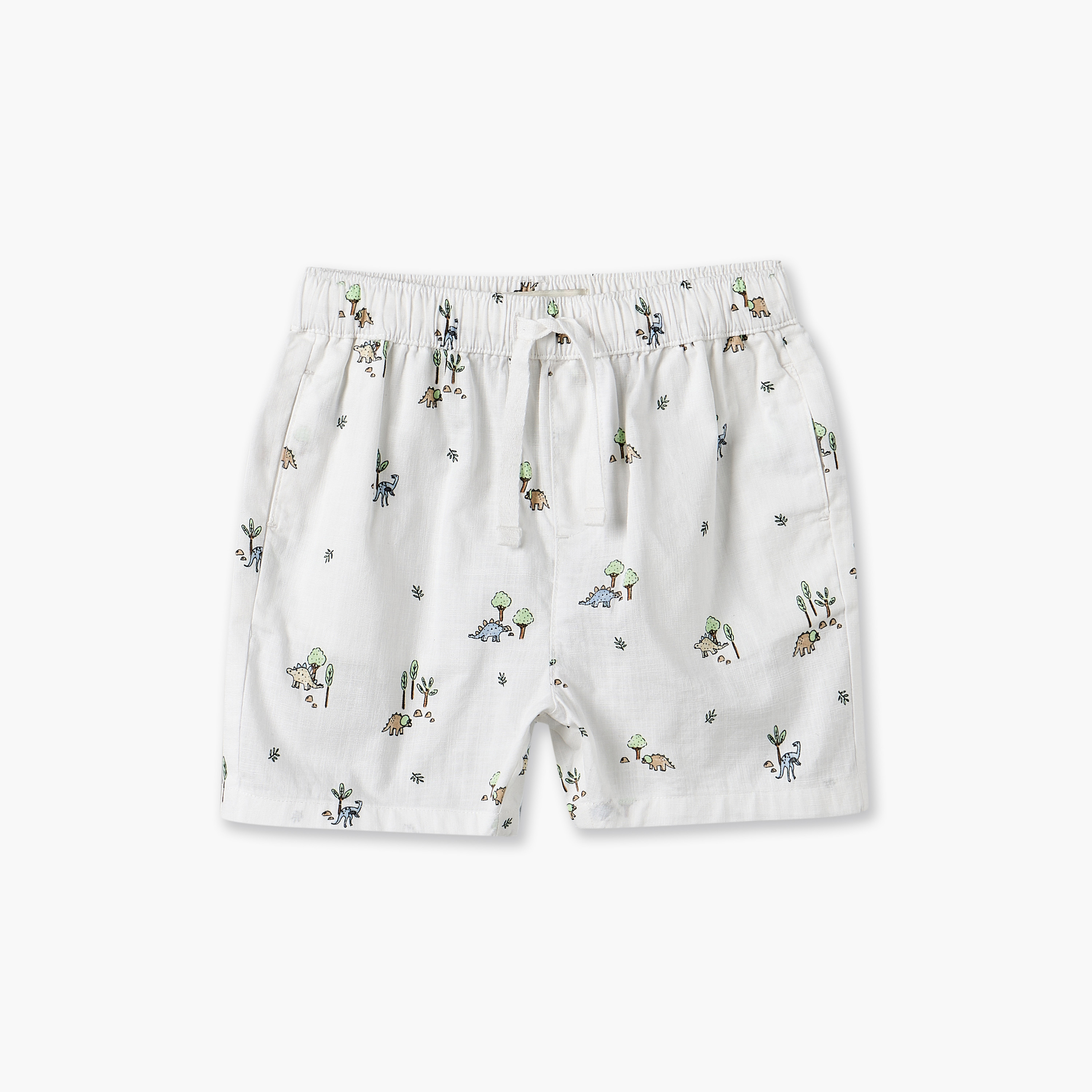 Juniors Collared Short Sleeves Shirt and Shorts Set with Dinosaur Print-baby-boys-clothing-setsandcoords-image-4