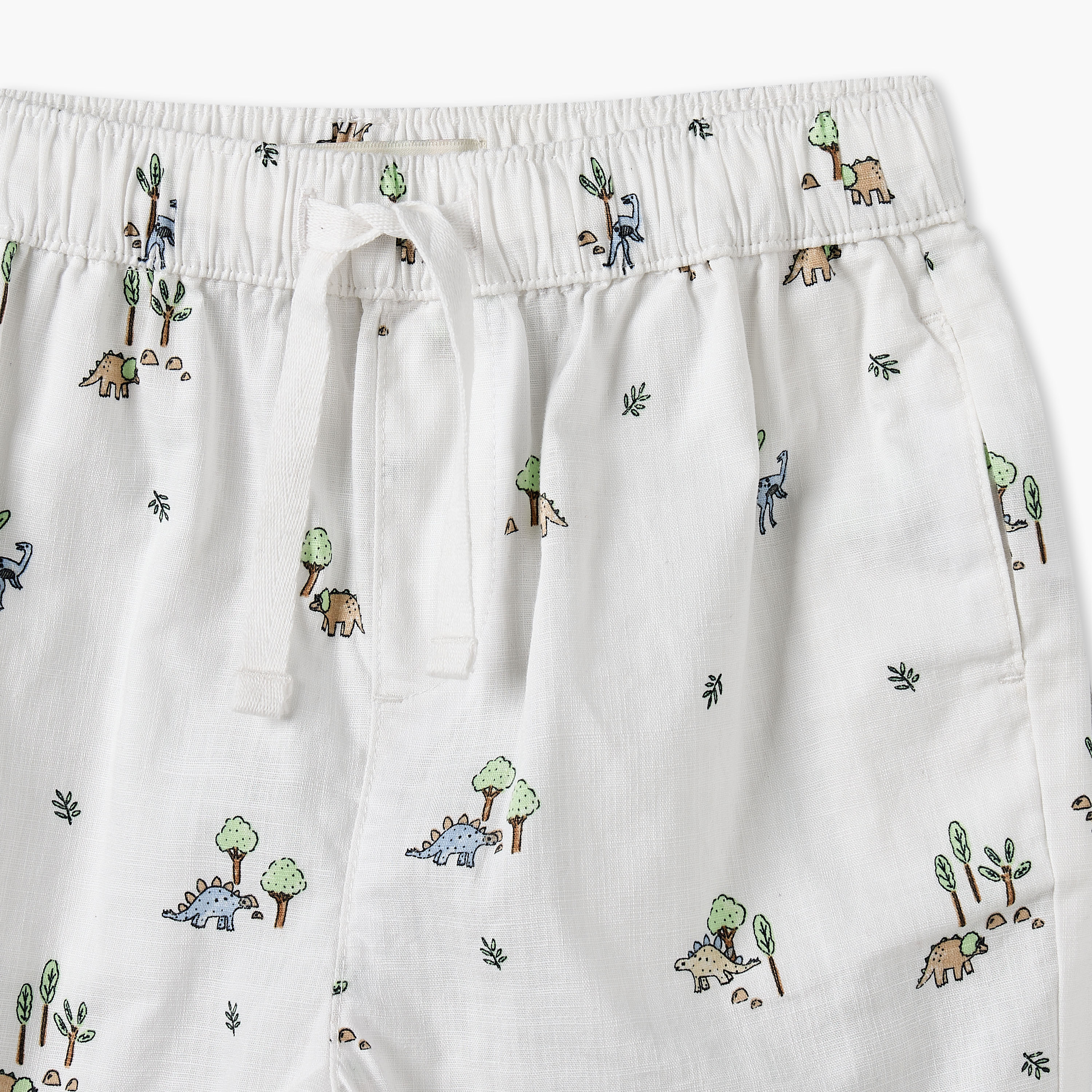Juniors Collared Short Sleeves Shirt and Shorts Set with Dinosaur Print-baby-boys-clothing-setsandcoords-image-7