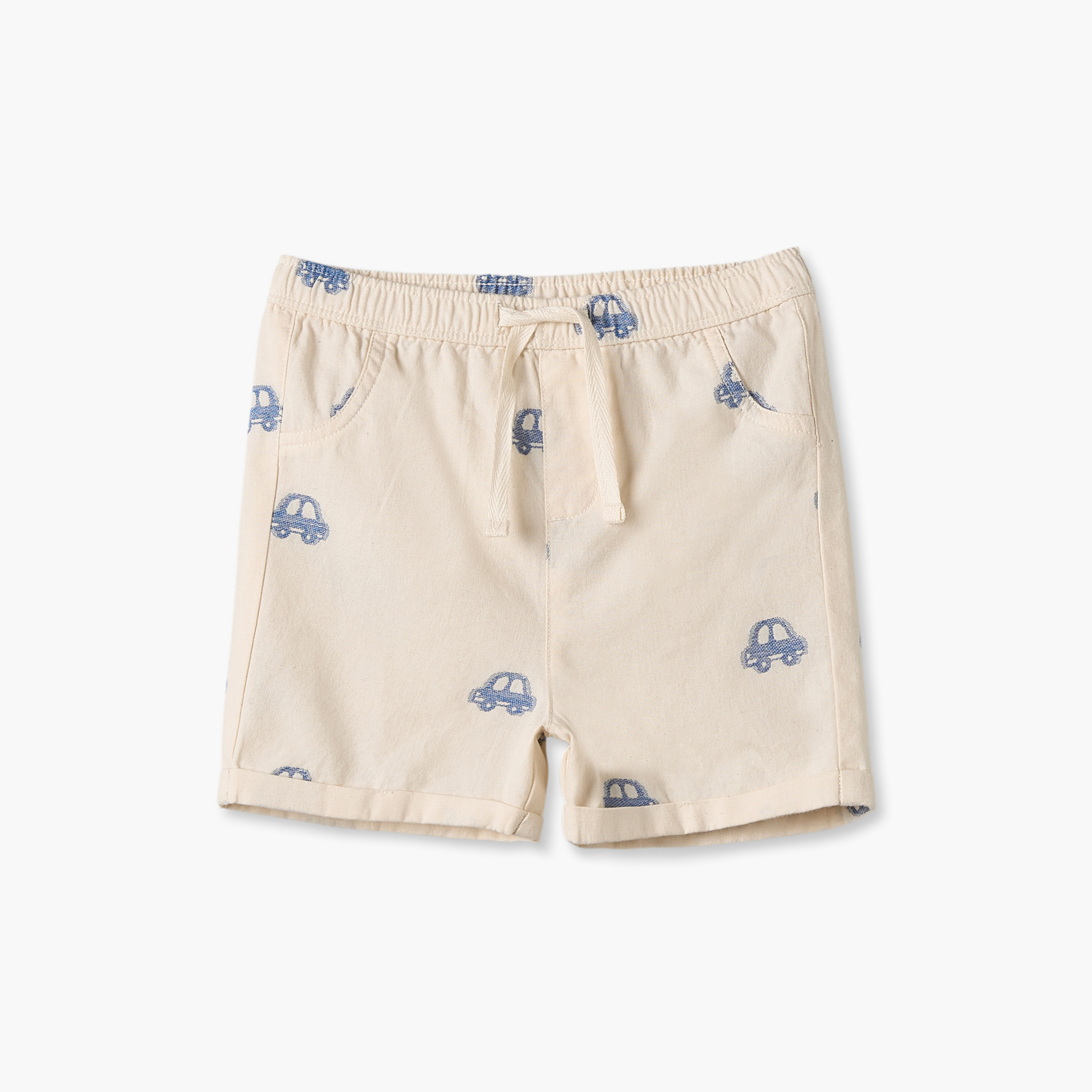 طقم شورت وقميص بياقة عادية وأكمام قصيرة وطبعات سيارات من جونيورز-baby-boys-clothing-setsandcoords-image-3