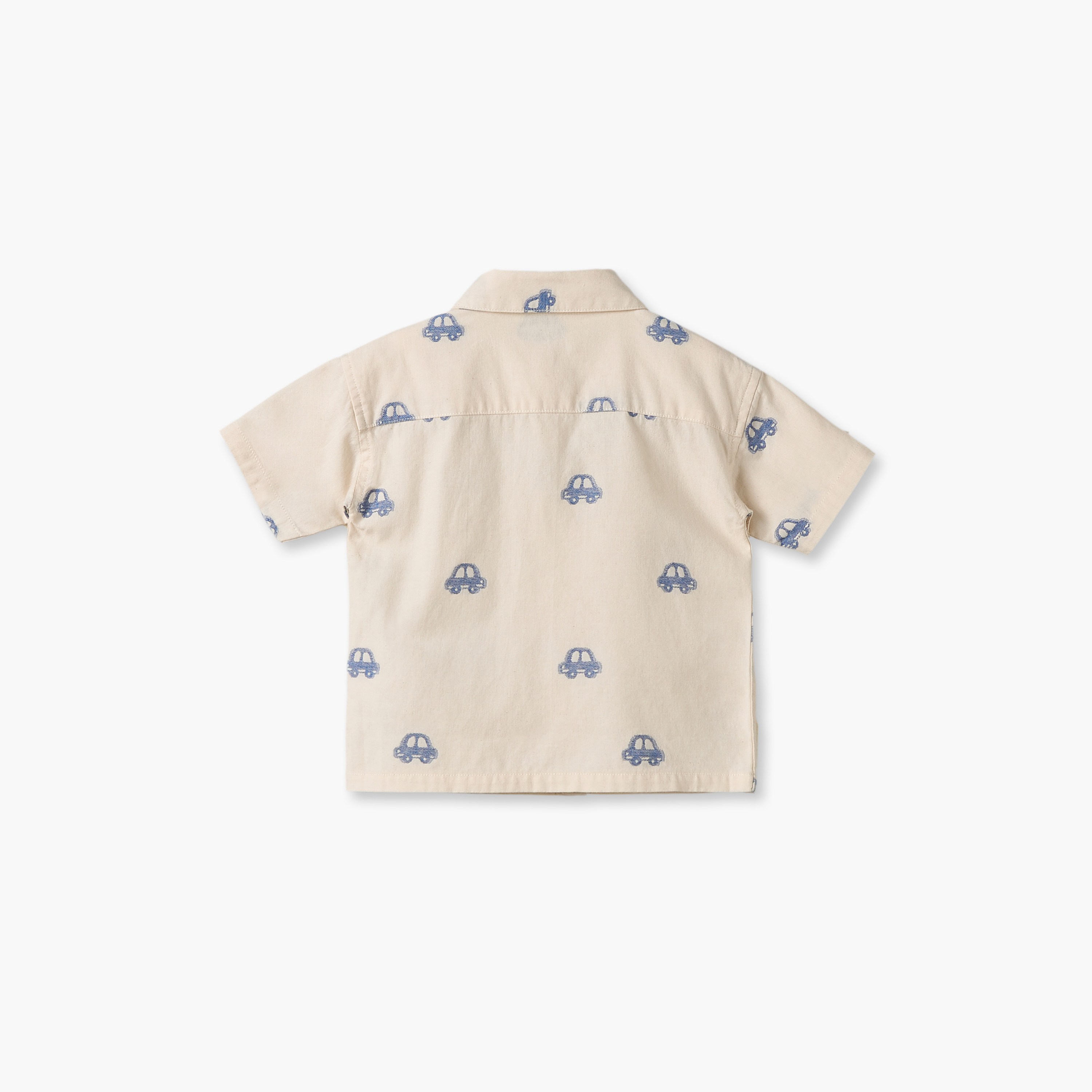 طقم شورت وقميص بياقة عادية وأكمام قصيرة وطبعات سيارات من جونيورز-baby-boys-clothing-setsandcoords-image-4