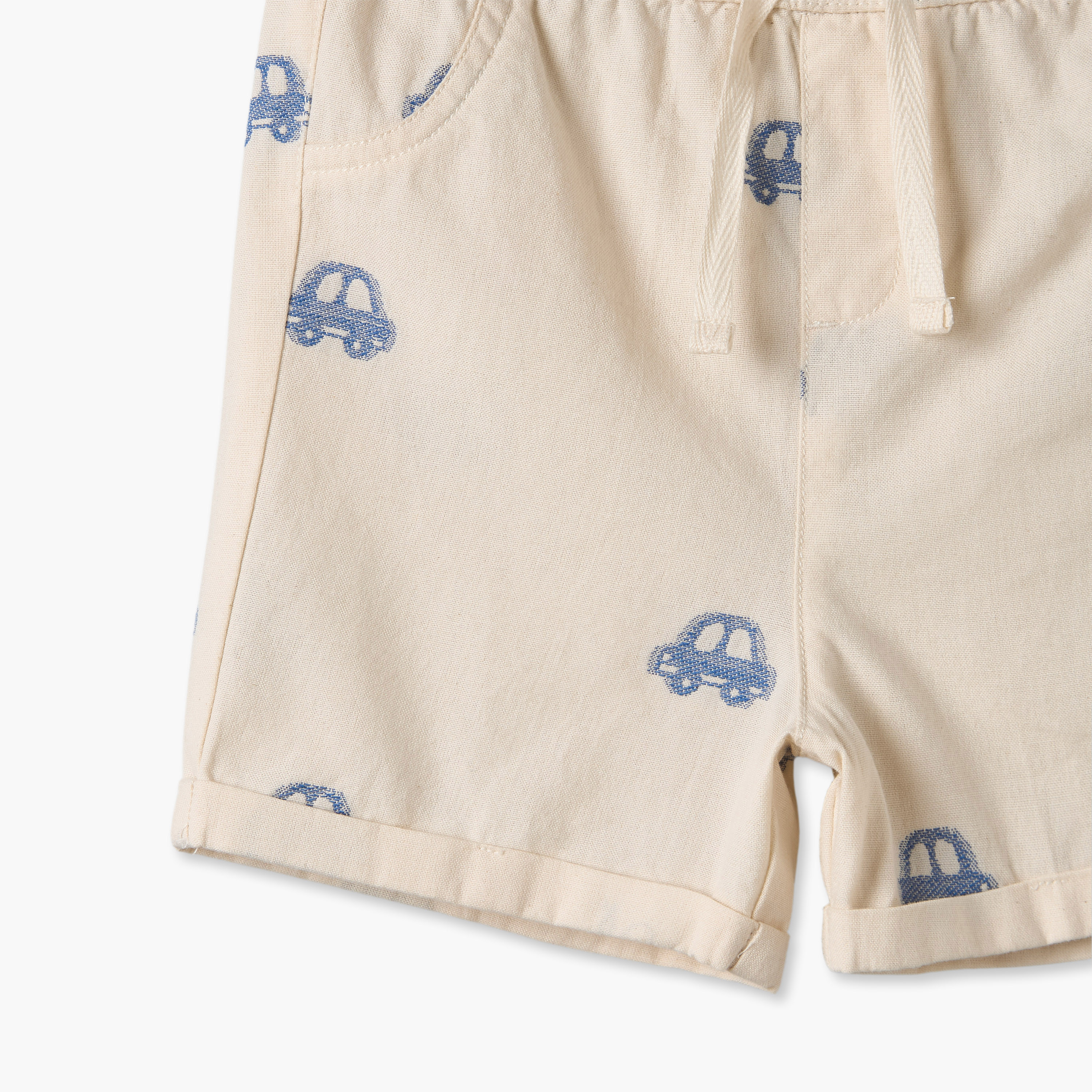 طقم شورت وقميص بياقة عادية وأكمام قصيرة وطبعات سيارات من جونيورز-baby-boys-clothing-setsandcoords-image-9