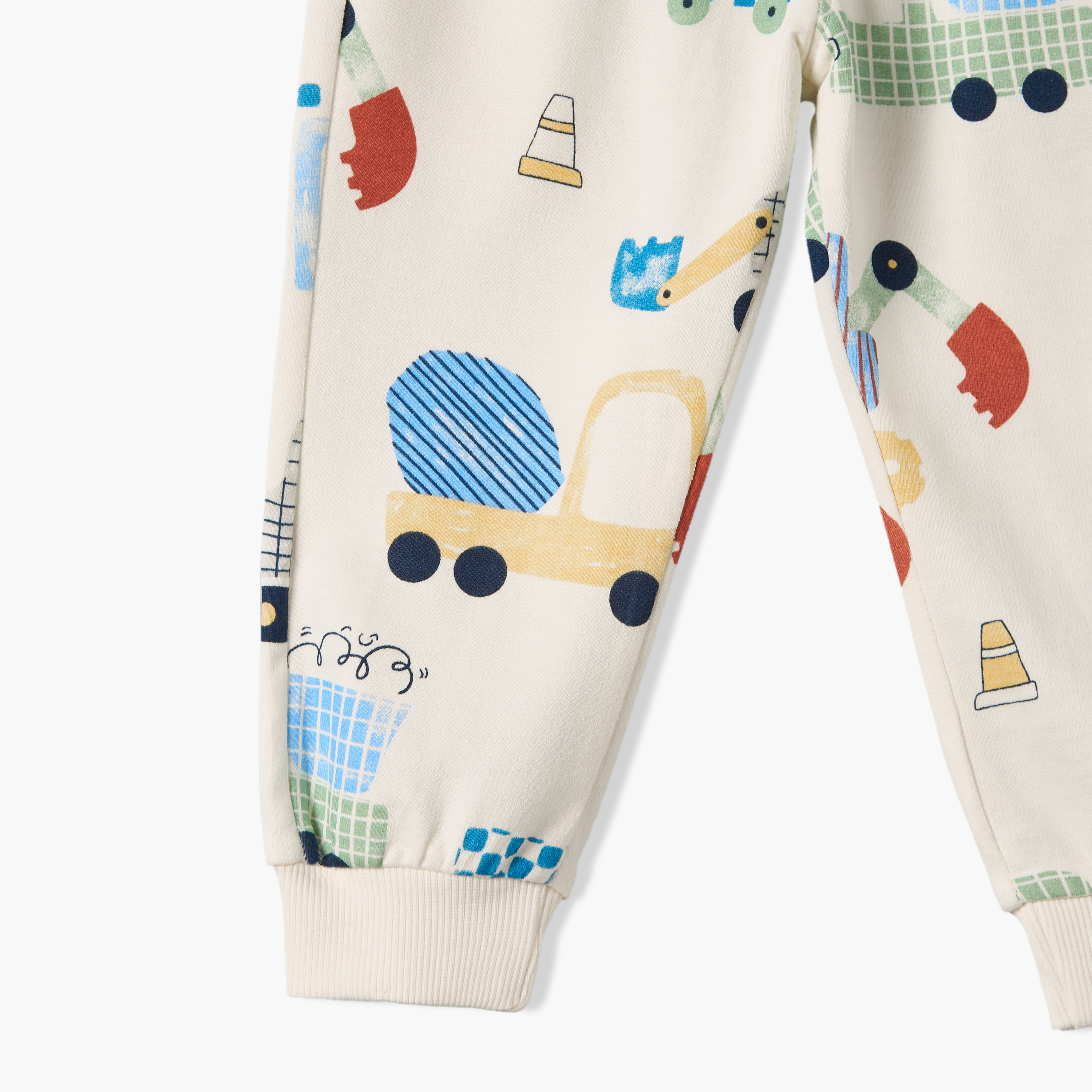 Juniors Hooded Long Sleeves Sweatshirt and Joggers Set with Vehicle Print-baby-boys-clothing-setsandcoords-image-10