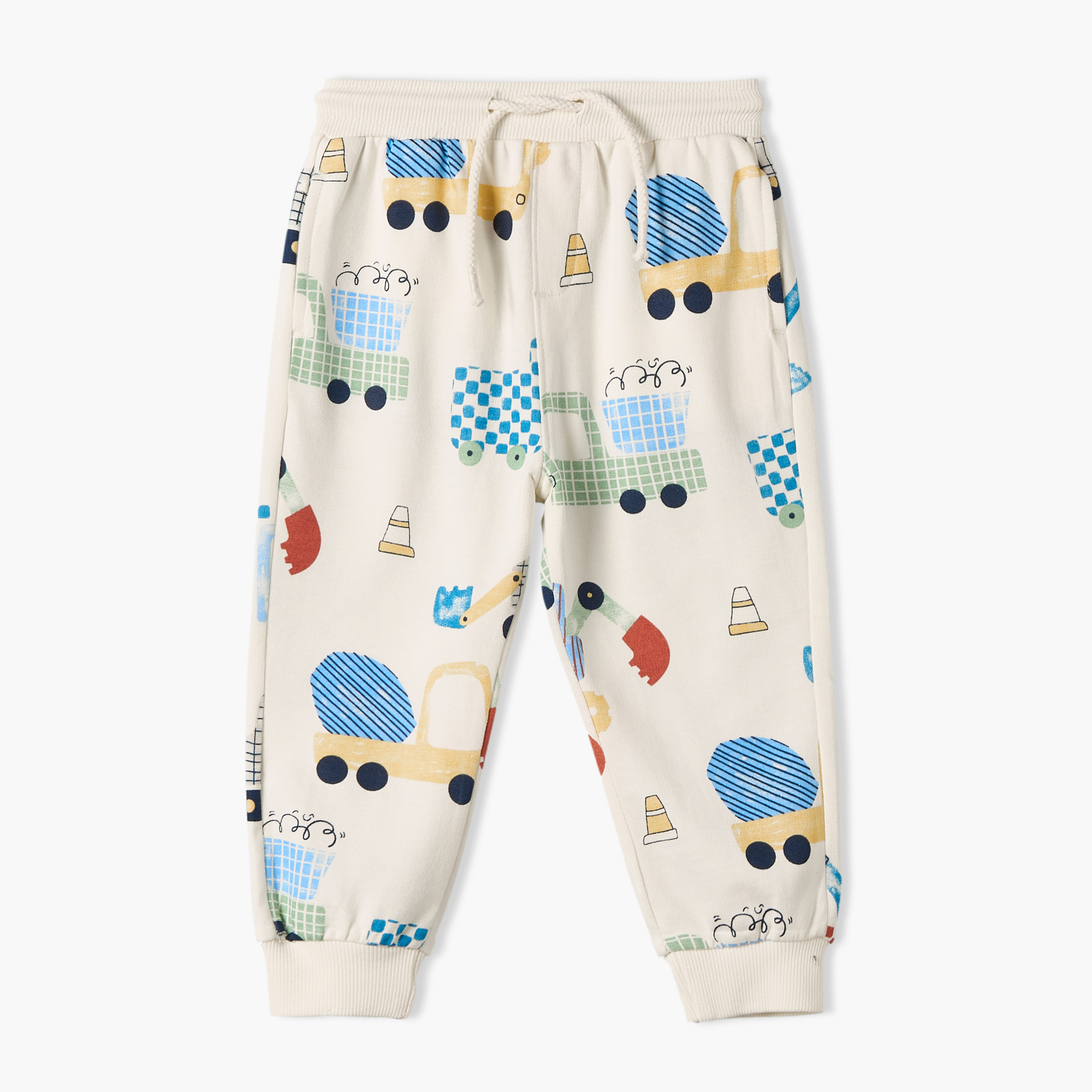 Juniors Hooded Long Sleeves Sweatshirt and Joggers Set with Vehicle Print-baby-boys-clothing-setsandcoords-image-5
