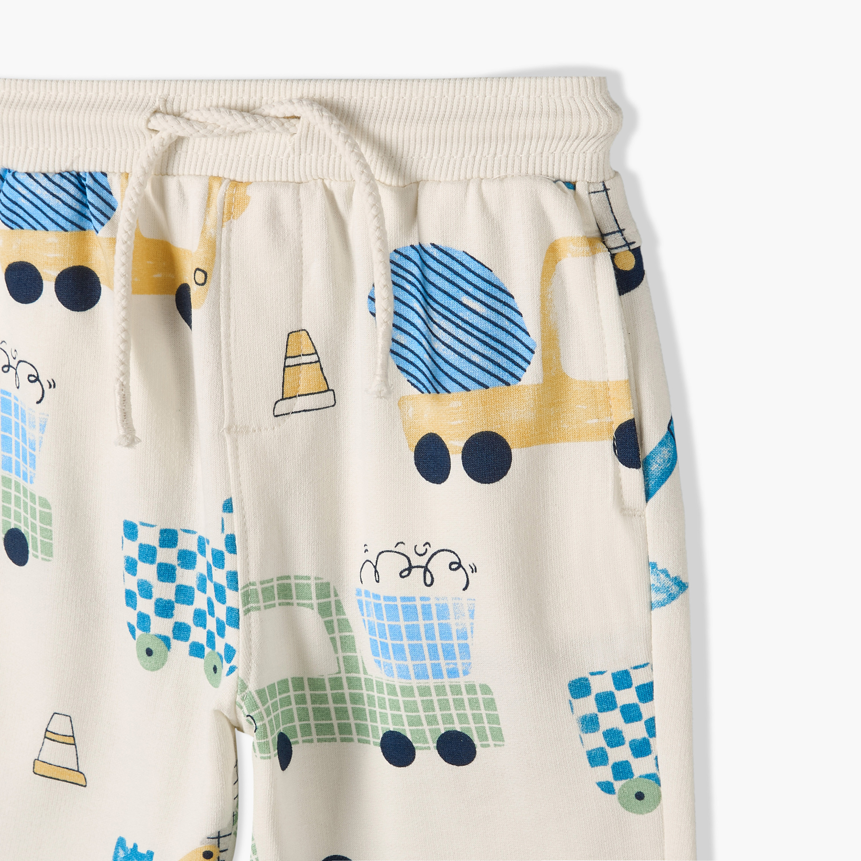 Juniors Hooded Long Sleeves Sweatshirt and Joggers Set with Vehicle Print-baby-boys-clothing-setsandcoords-image-9
