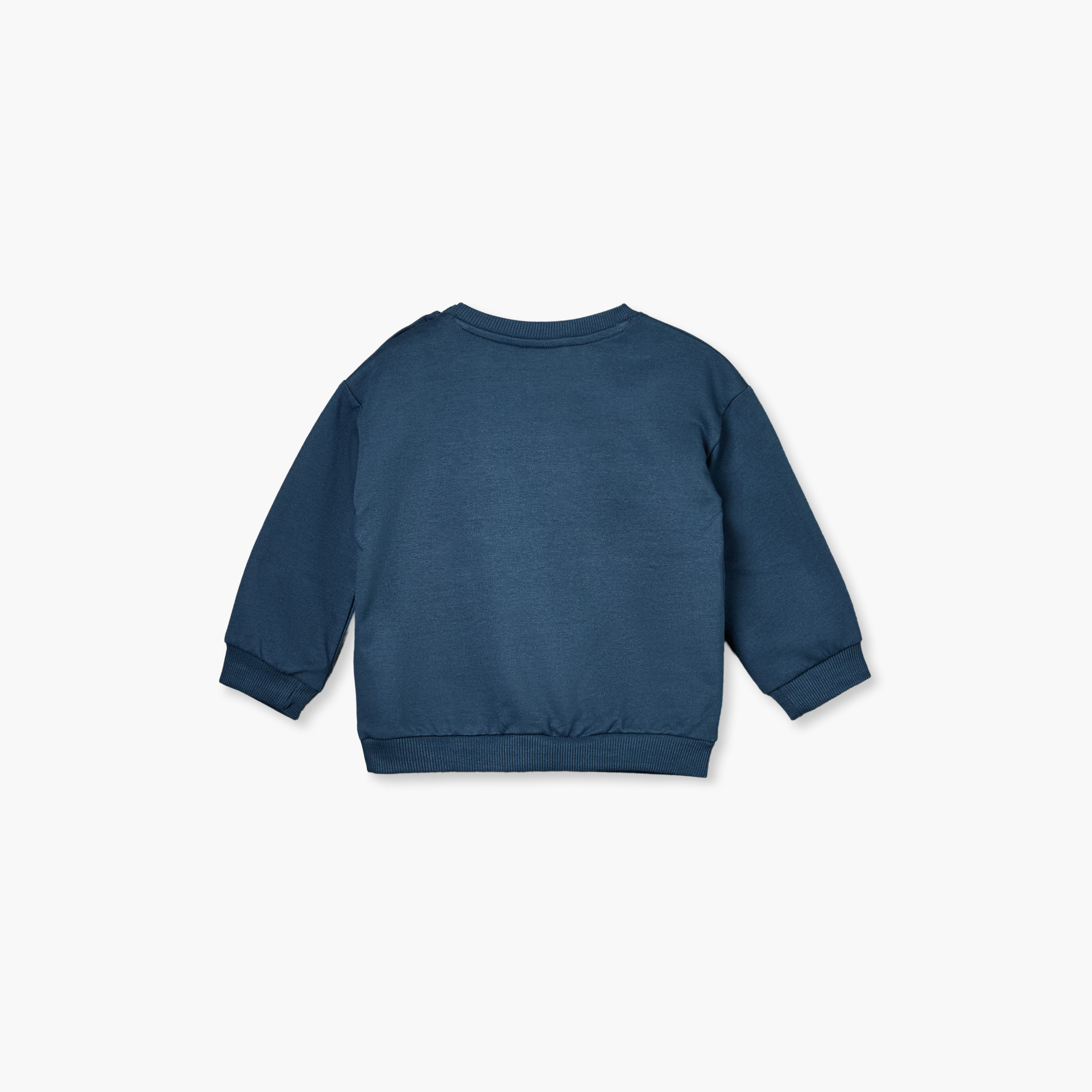 Juniors Round Neck Long Sleeves Sweatshirt and Joggers Set with Applique Design-baby-boys-clothing-setsandcoords-image-4