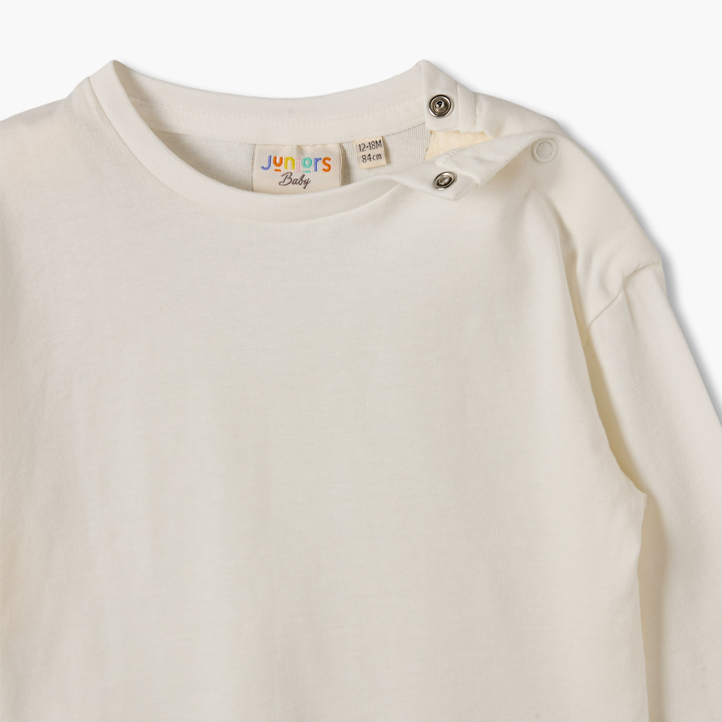Juniors Crew Neck Long Sleeves T-shirt and Dungaree Set with Embroidery-baby-boys-clothing-setsandcoords-image-6