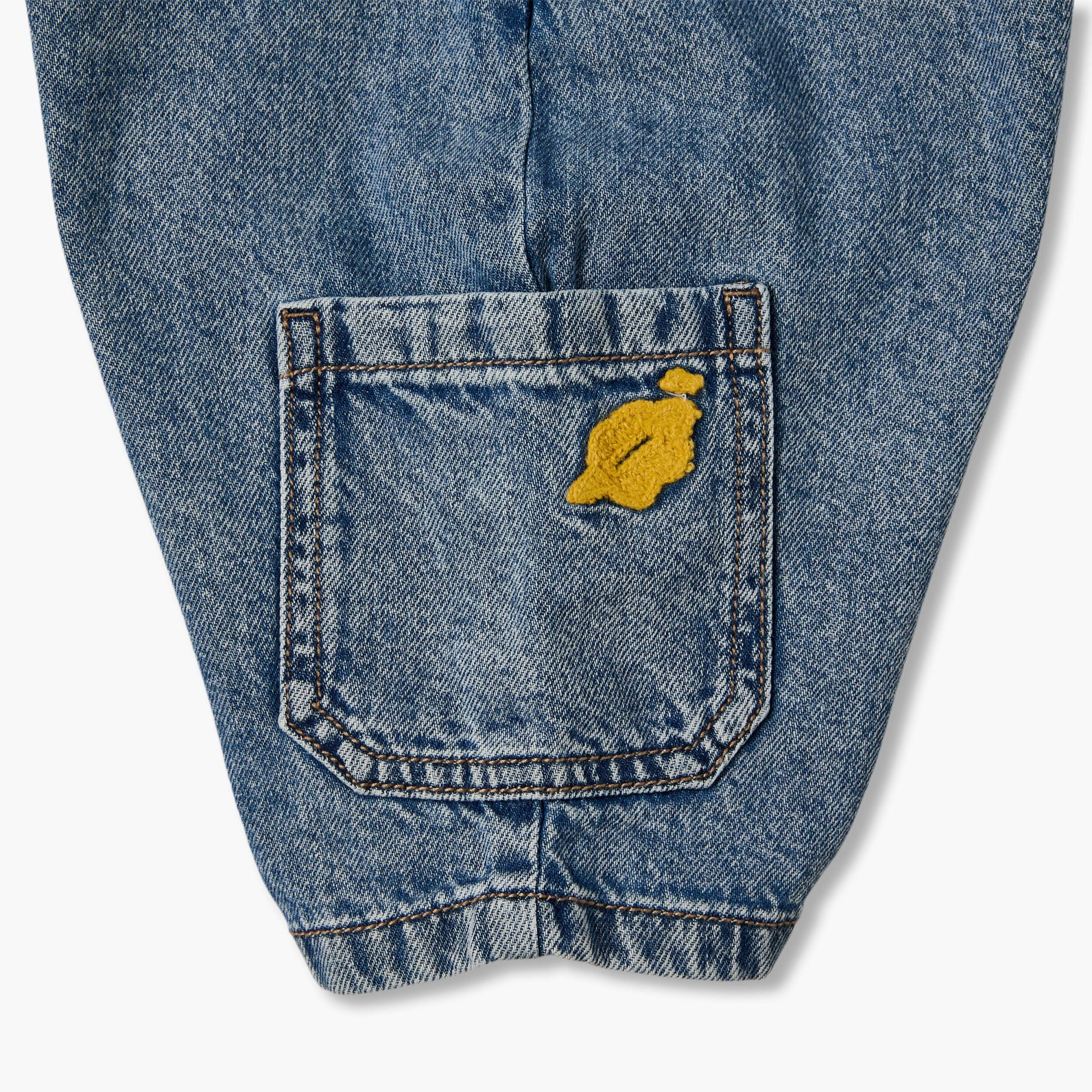 Juniors Crew Neck Long Sleeves T-shirt and Dungaree Set with Embroidery-baby-boys-clothing-setsandcoords-image-9
