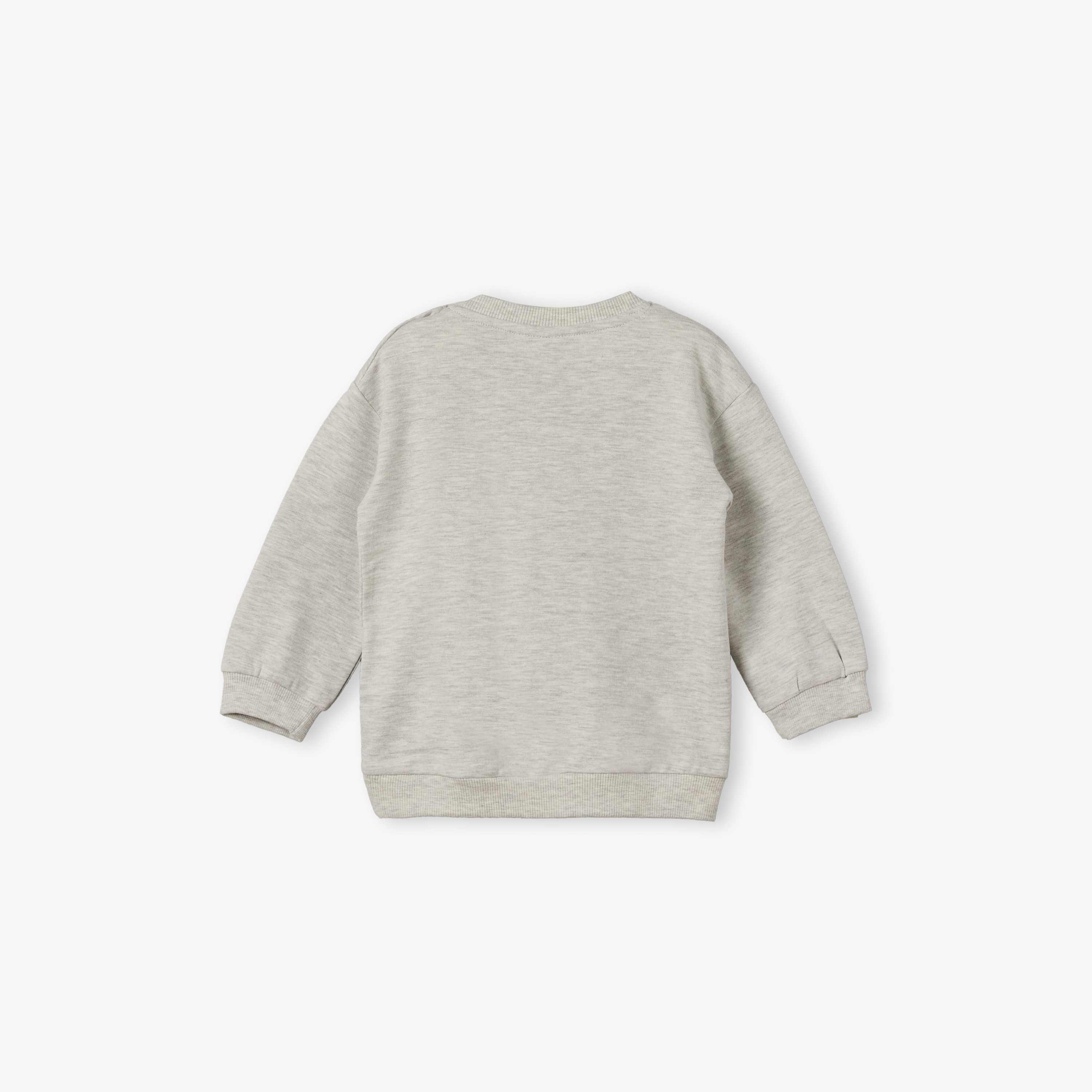 Juniors Crew Neck Long Sleeves Sweatshirt and Joggers with Applique Accent-baby-boys-clothing-setsandcoords-image-4