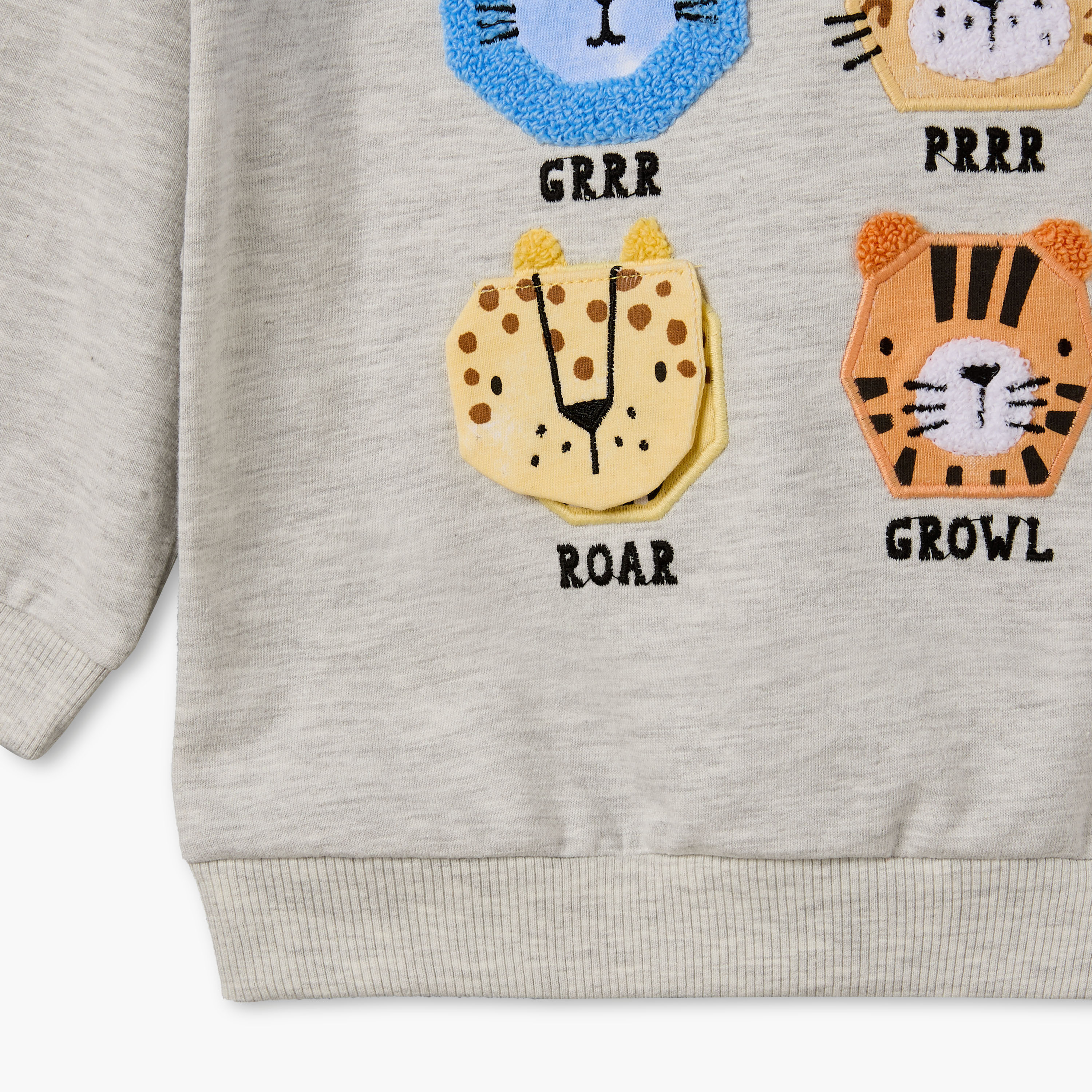 Juniors Crew Neck Long Sleeves Sweatshirt and Joggers with Applique Accent-baby-boys-clothing-setsandcoords-image-8
