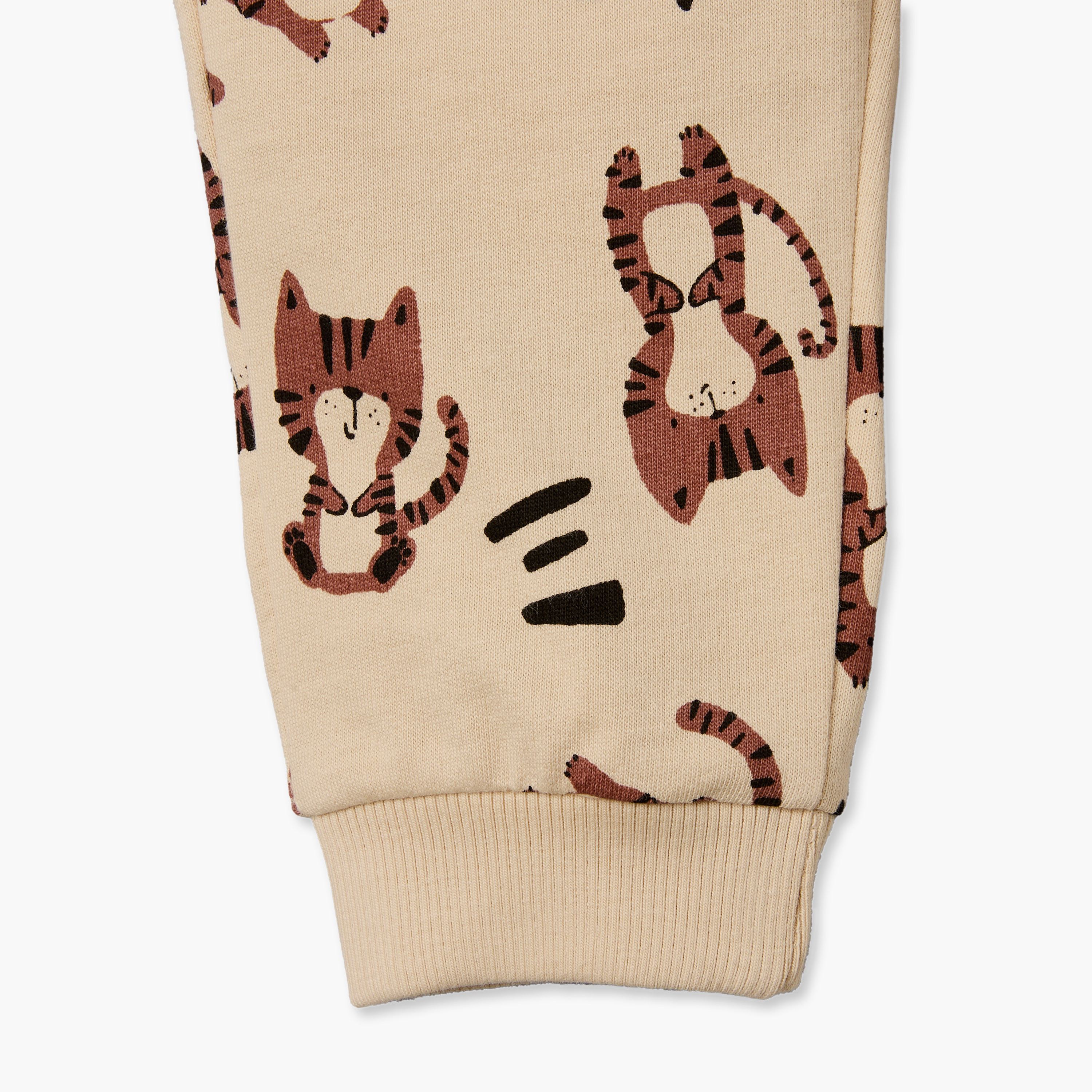Juniors Round Neck Long Sleeves Sweatshirt and Joggers Set with Tiger Print-baby-boys-clothing-winterwear-setsandcoords-image-10