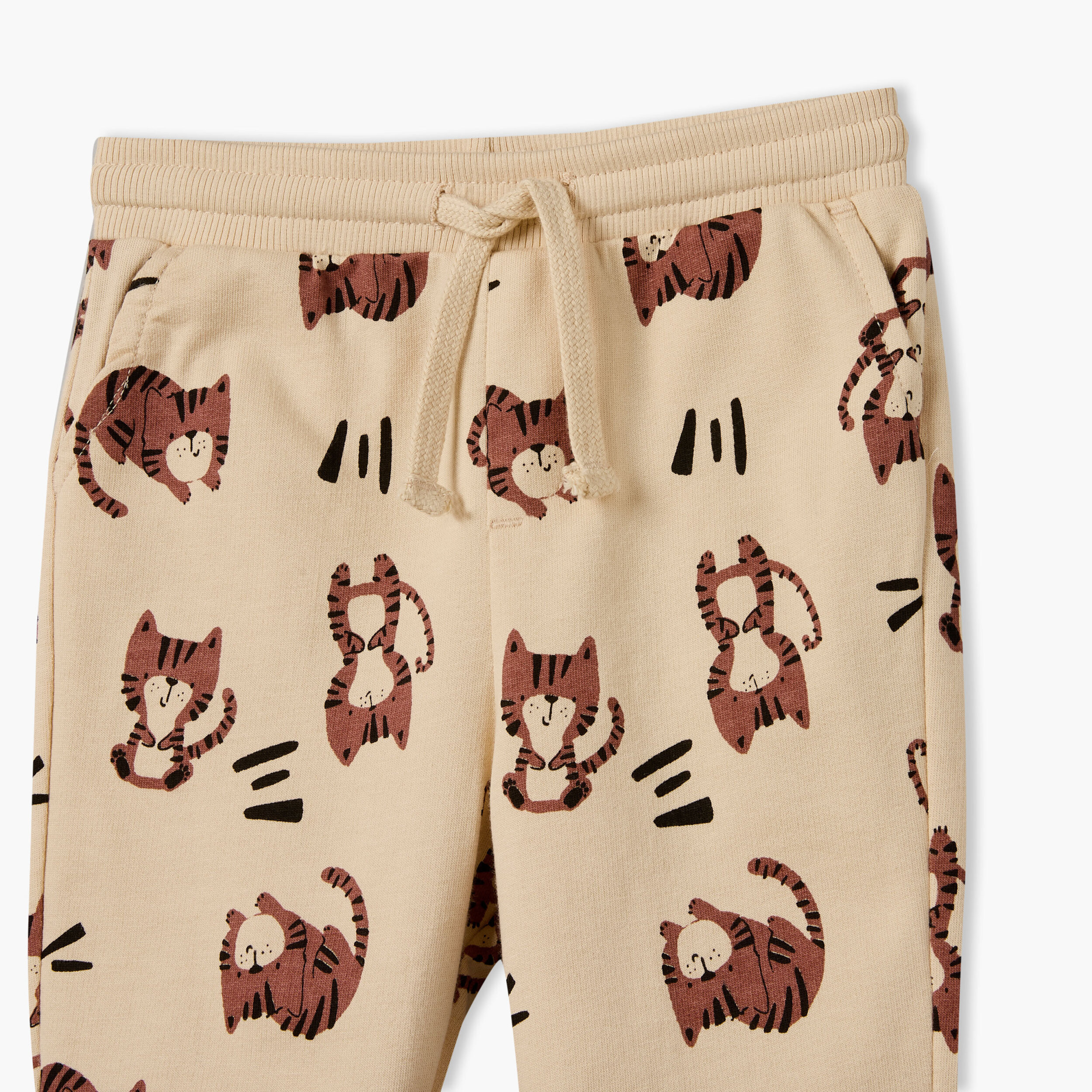 Juniors Round Neck Long Sleeves Sweatshirt and Joggers Set with Tiger Print-baby-boys-clothing-winterwear-setsandcoords-image-9