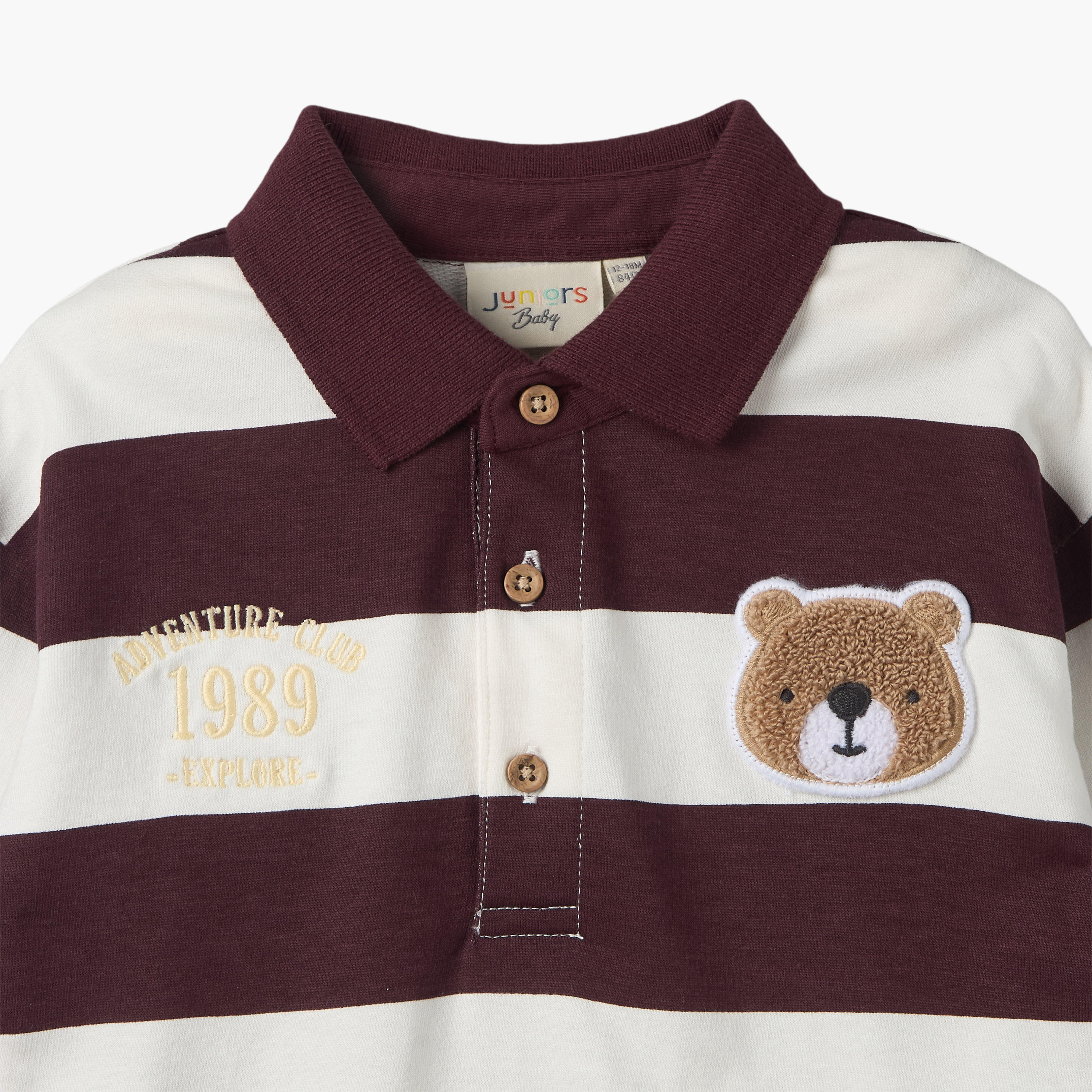 Juniors Collared Long Sleeves Polo T-shirt and Pants Set with Stripes-baby-boys-clothing-setsandcoords-image-7