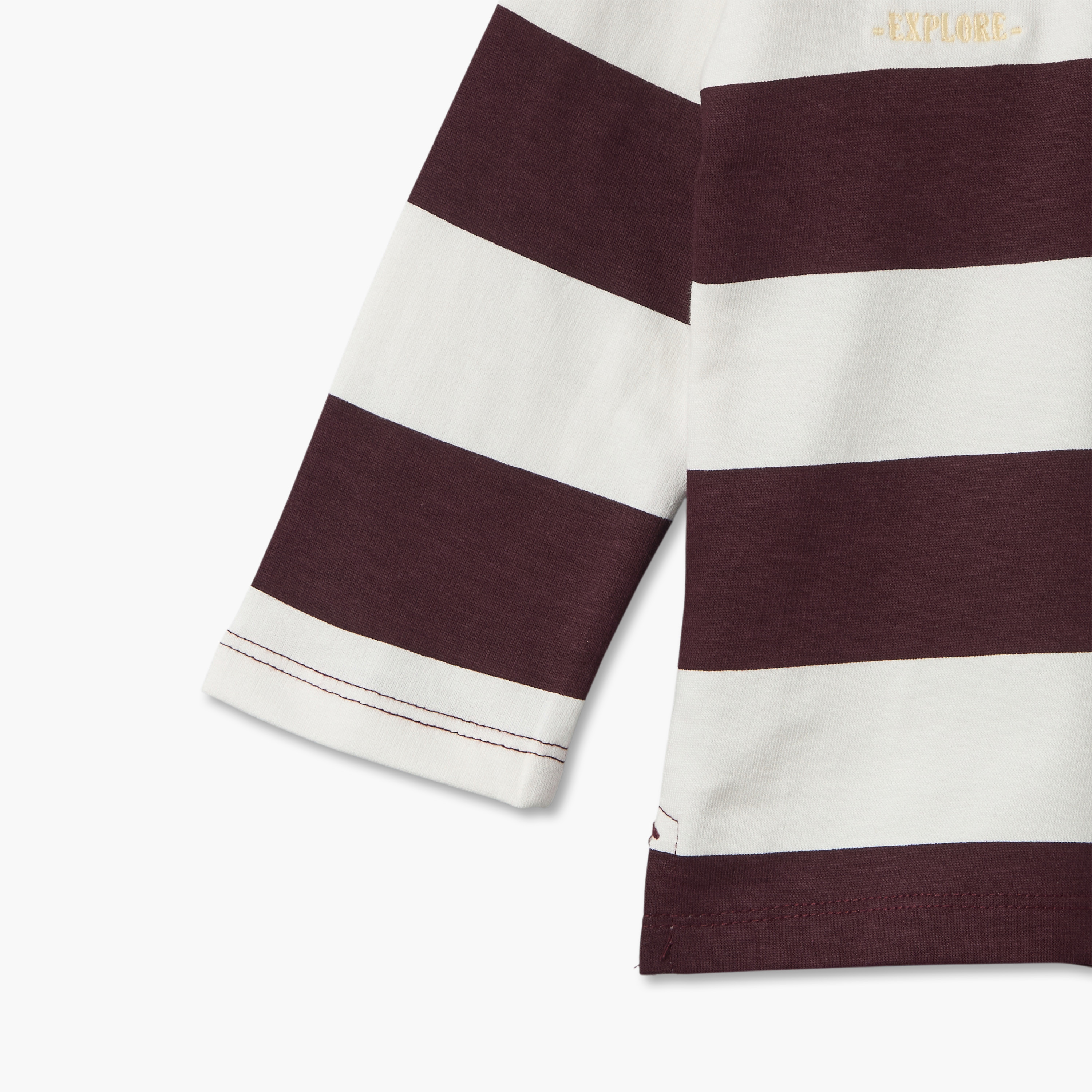 Juniors Collared Long Sleeves Polo T-shirt and Pants Set with Stripes-baby-boys-clothing-setsandcoords-image-8
