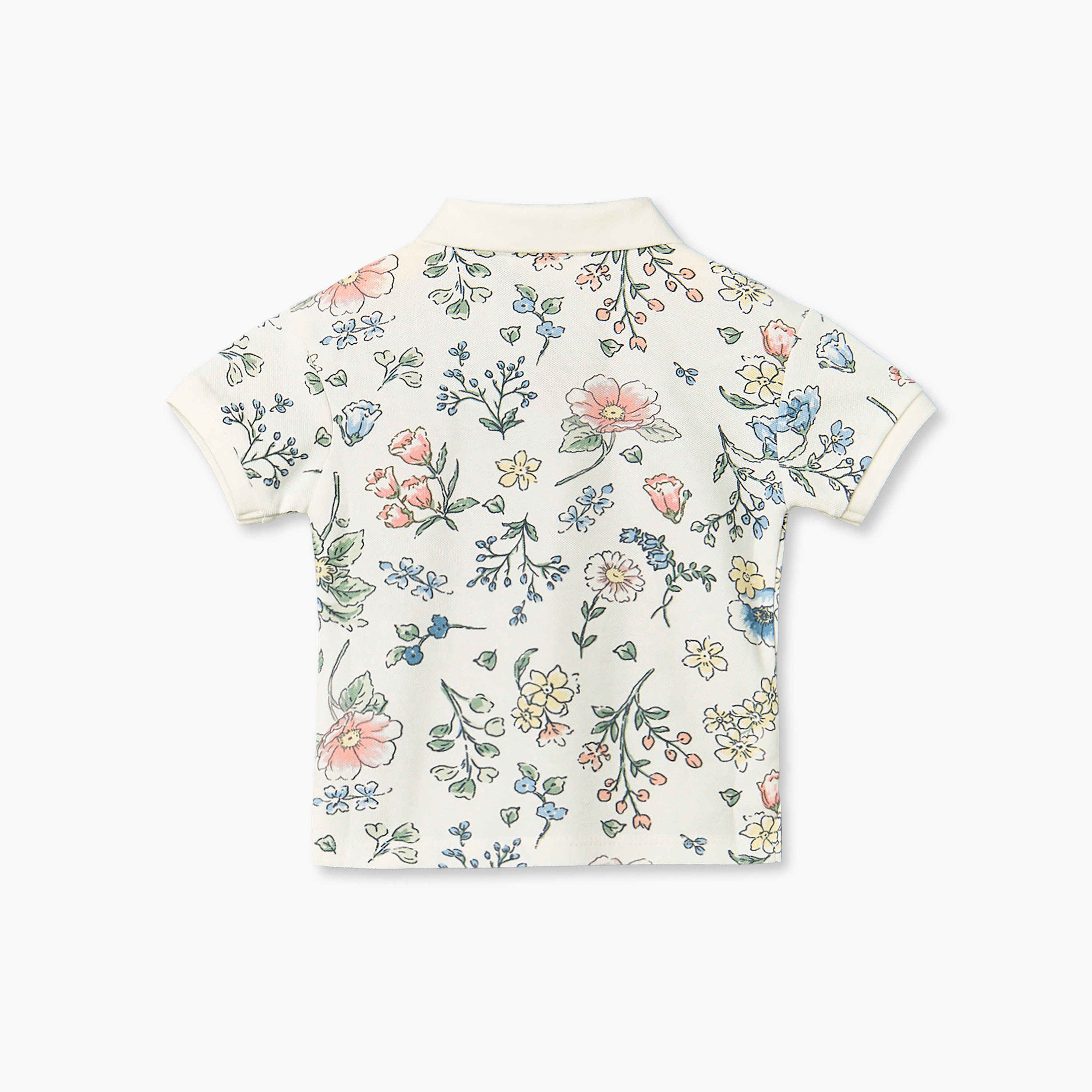طقم تيشيرت بولو بأكمام قصيرة بياقة وبنطلون قصير بطبعات زهرية من جونيورز-baby-boys-clothing-setsandcoords-image-5