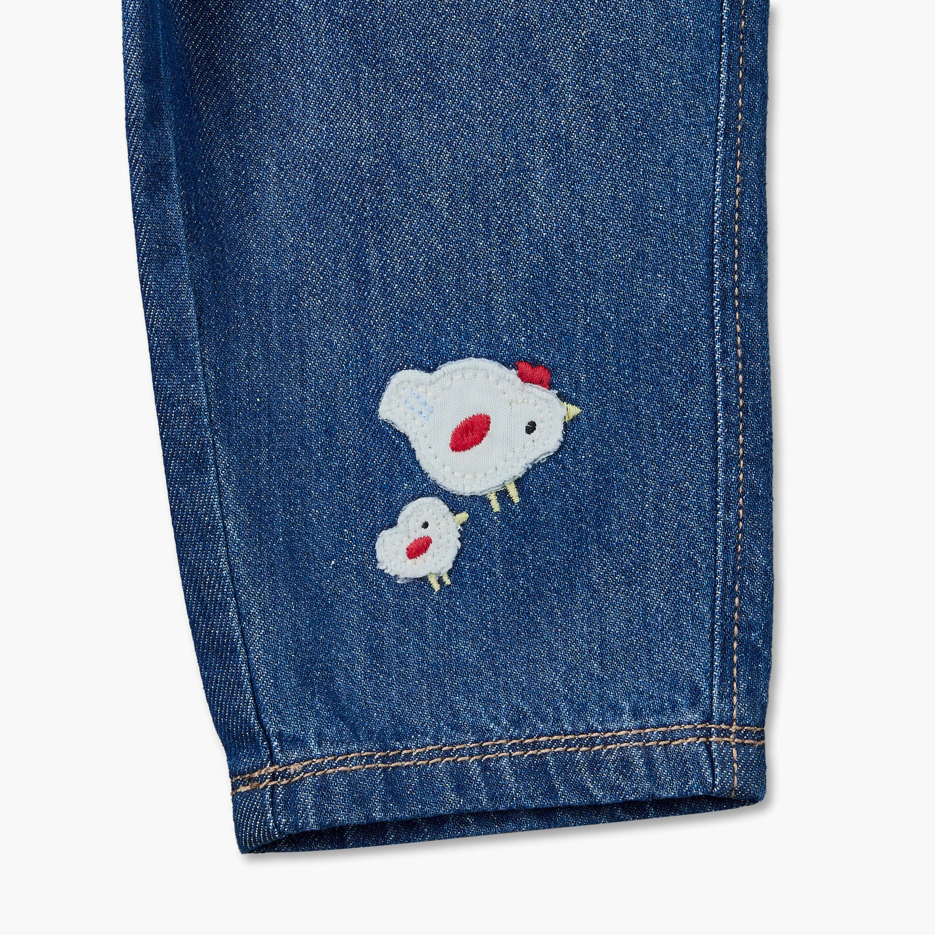 Juniors Elasticated Waist Jeans with Farm Applique-baby-boys-clothing-bottoms-jeans-image-4