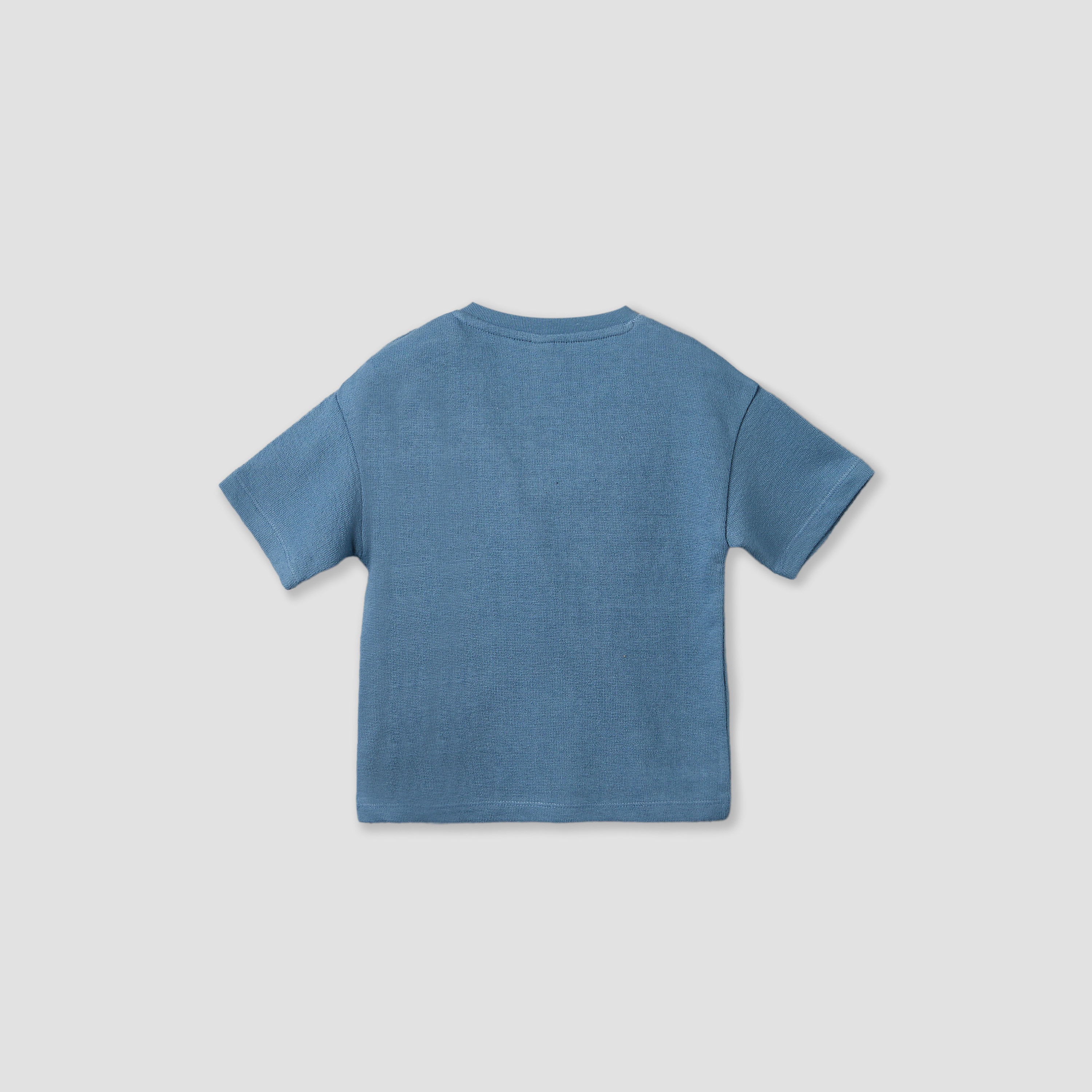 Giggles Round Neck Short Sleeves T-shirt with Embroidered Pocket-baby-boys-clothing-tshirtsandpolos-image-3