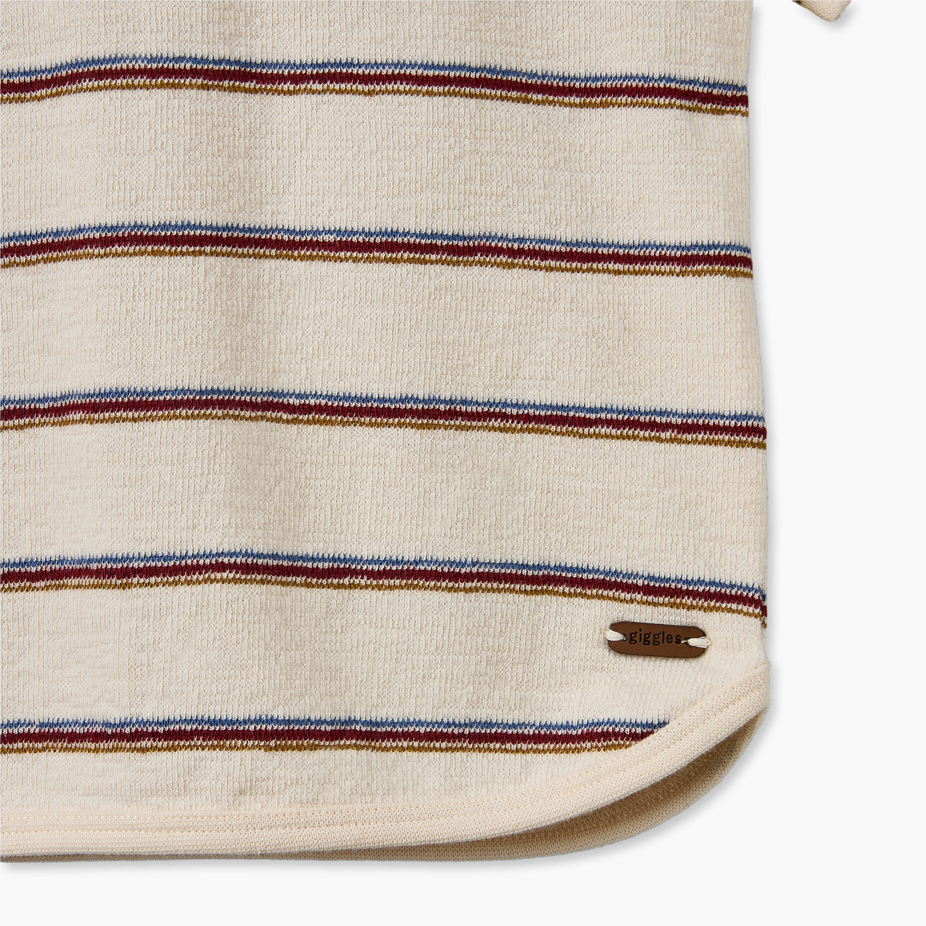 Giggles Henley Neck Short Sleeves T-shirt with Striped Design-baby-boys-clothing-tshirtsandpolos-image-5